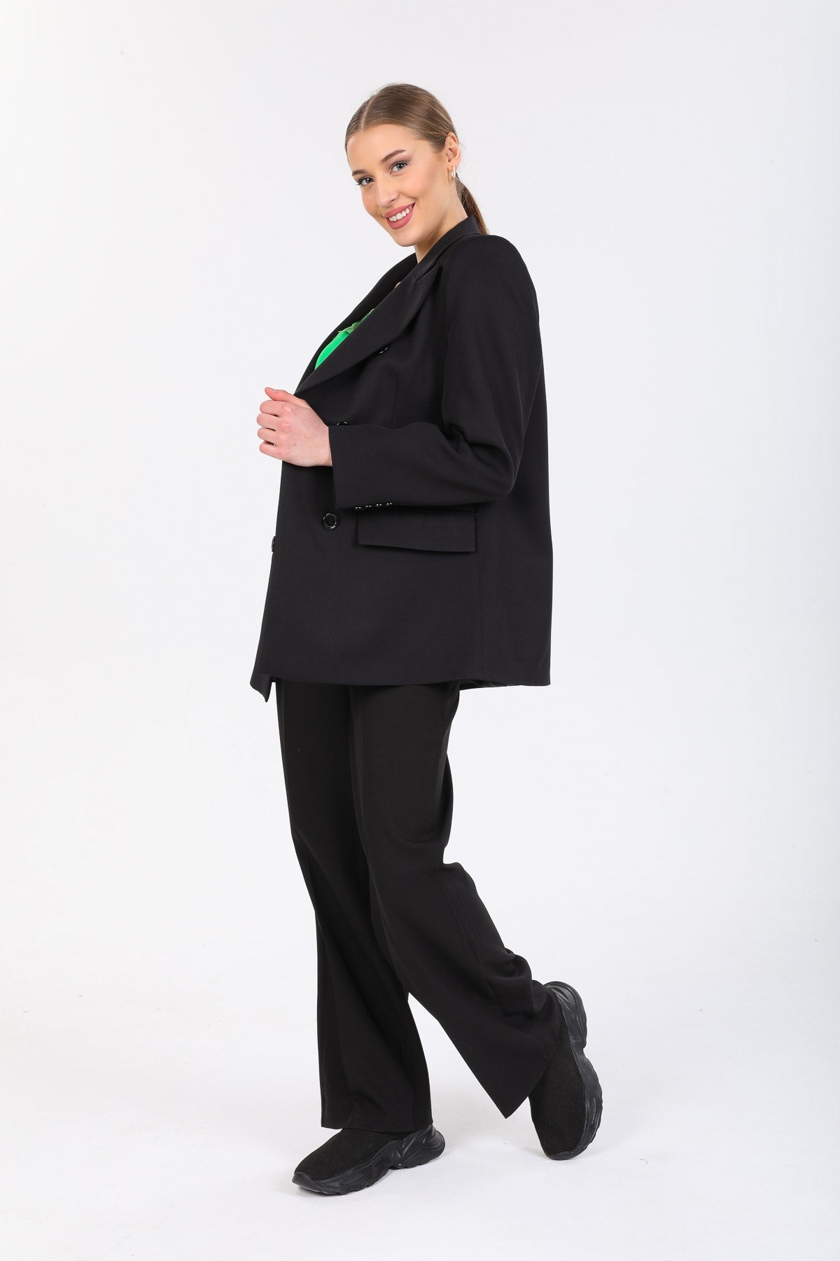 Cadence Women's Double-Breasted Jacket - Black - product image 2