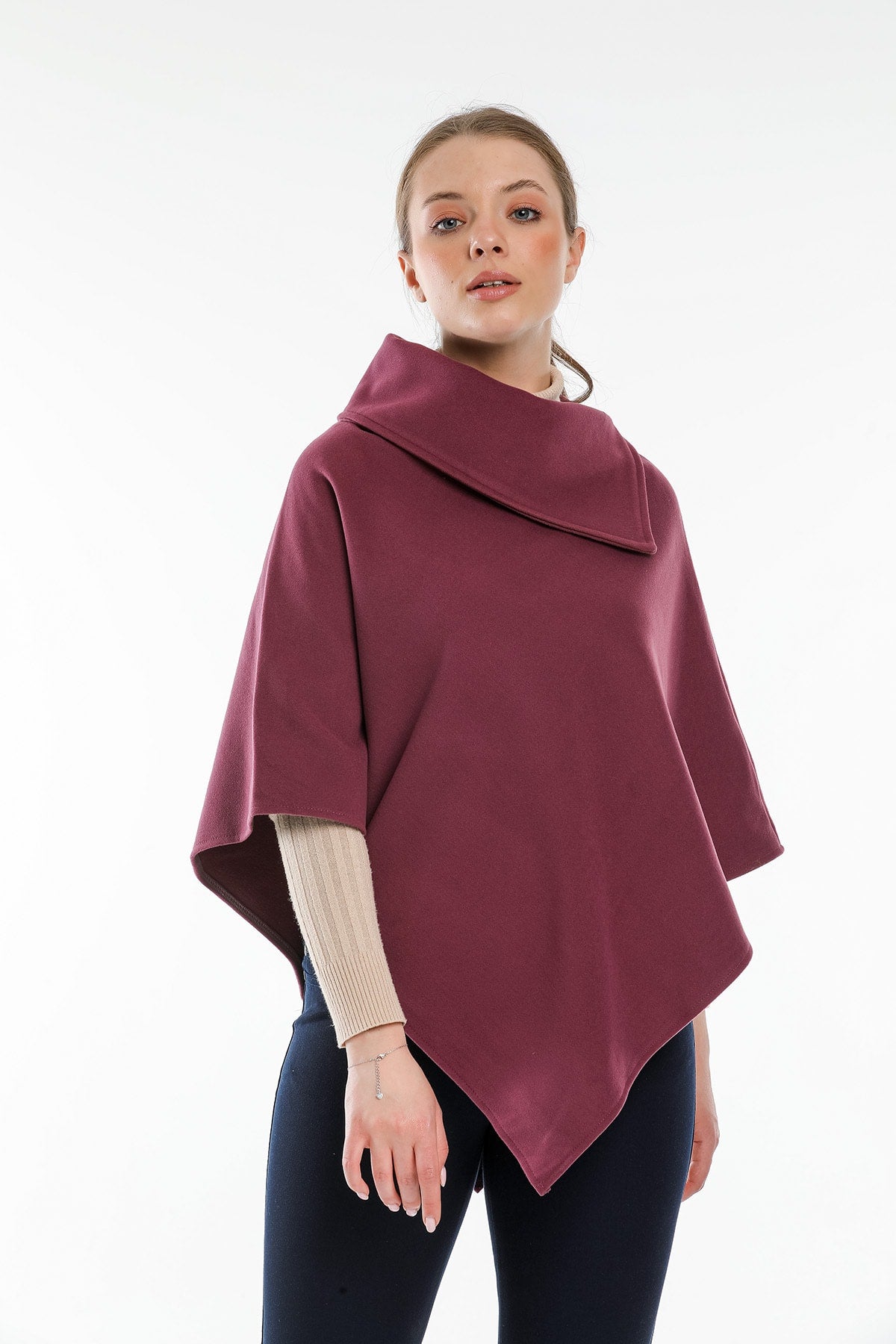 Dora Women's Poncho - Plum New - product image 2