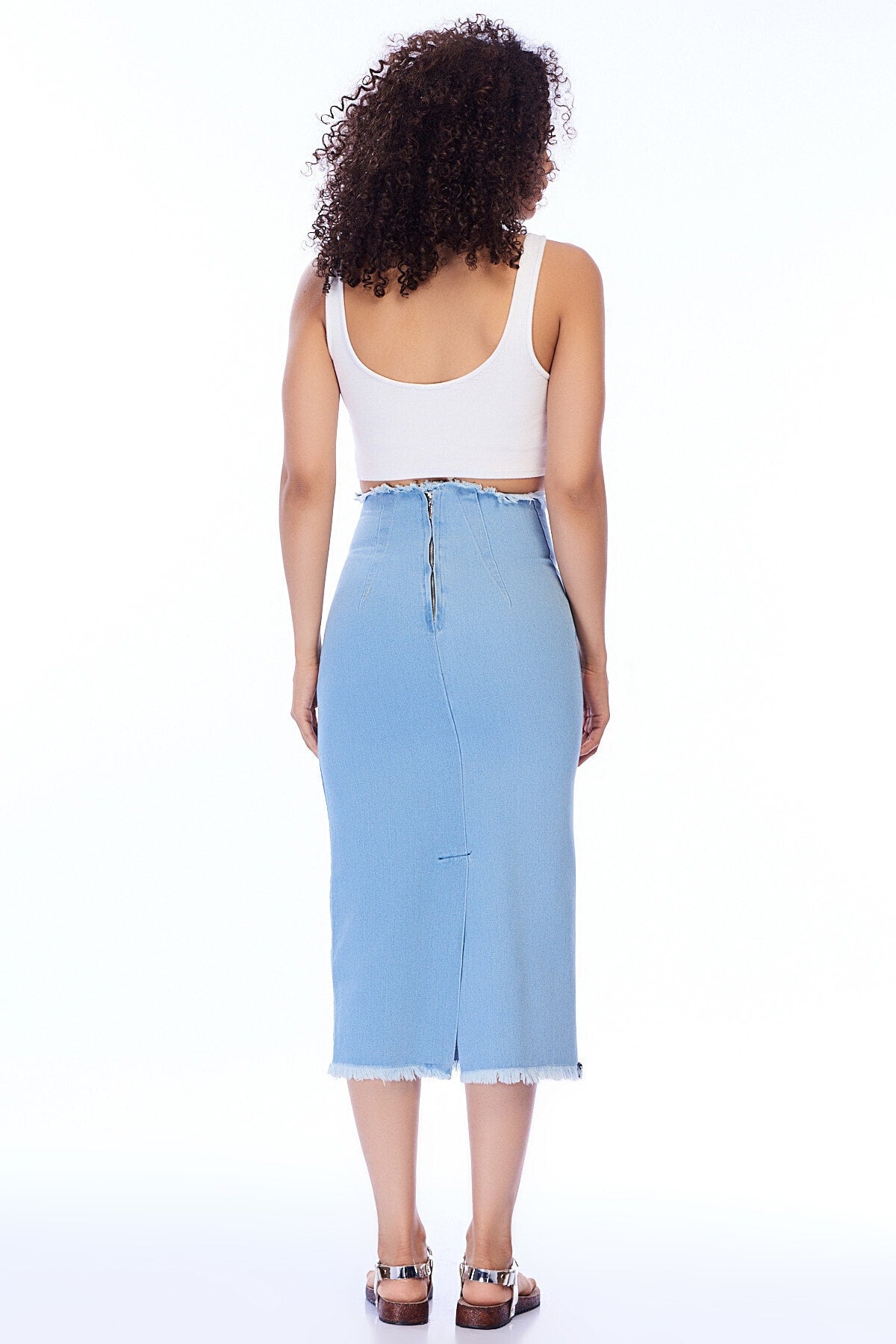Jeannette Women's Lined Skirt - Ice Blue - product image 2