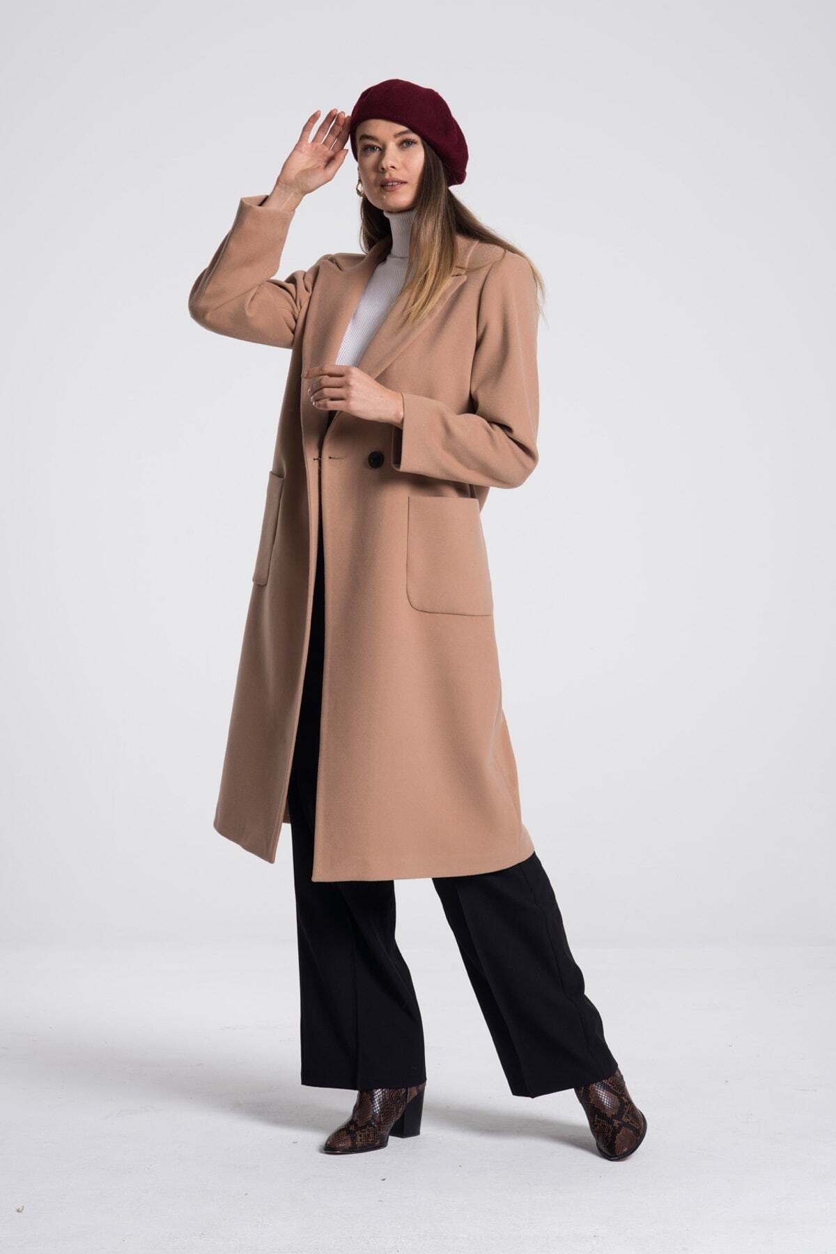 Annalise Women's Button Front Coat - Camel - product image 2