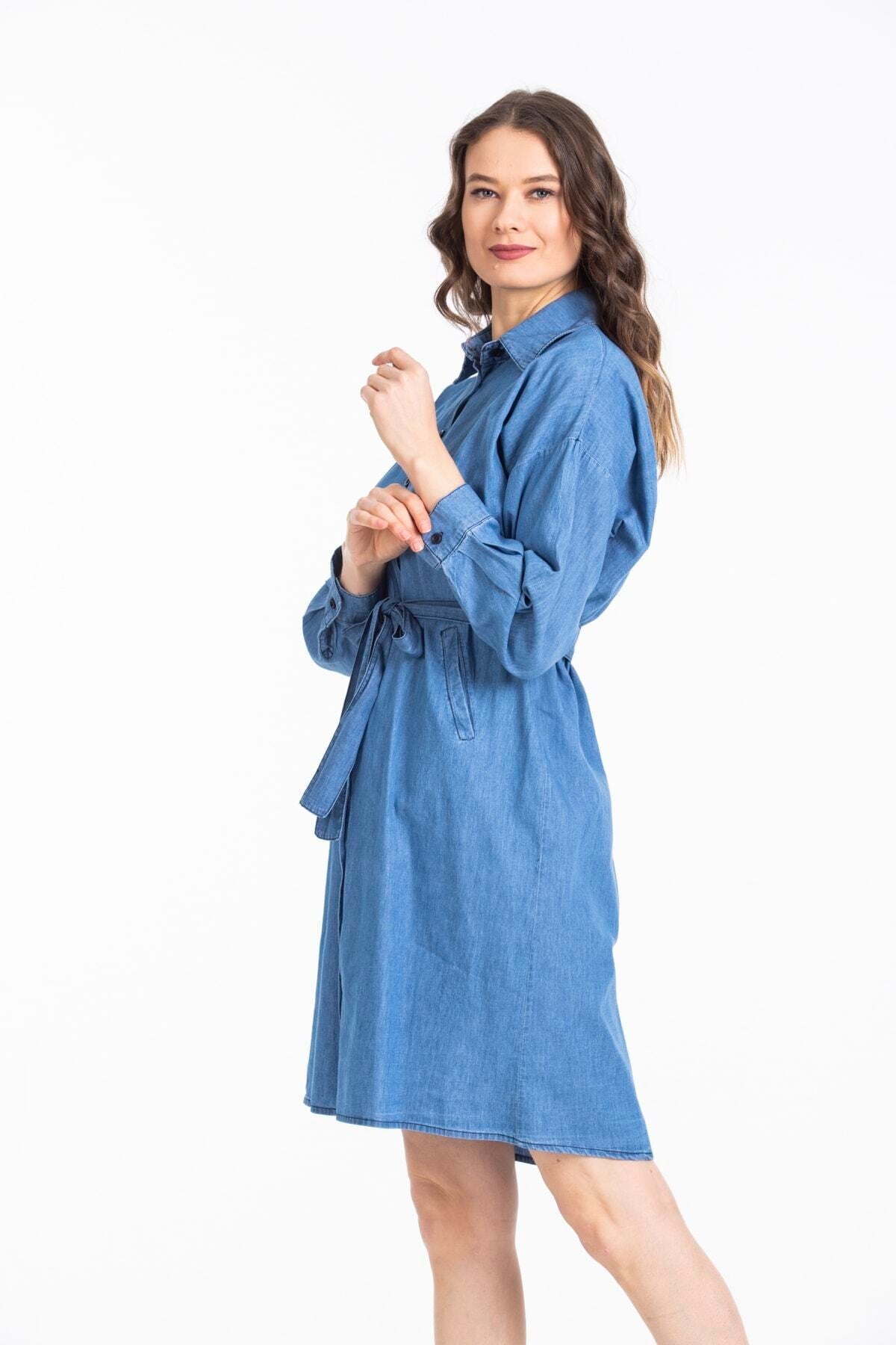 Ember Women's Denim Dress - Navy - product image 3