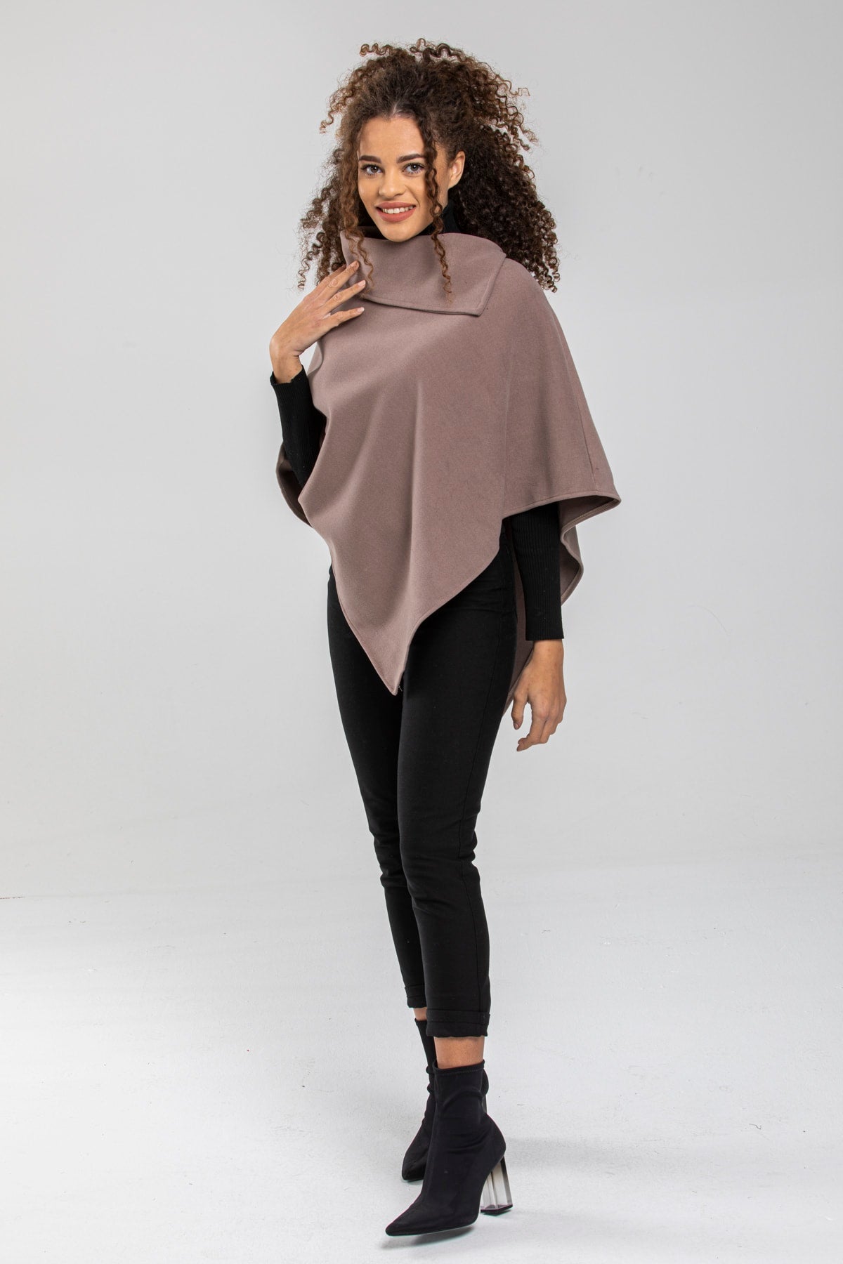 Dina Women's Poncho - Taupe New - product image 3
