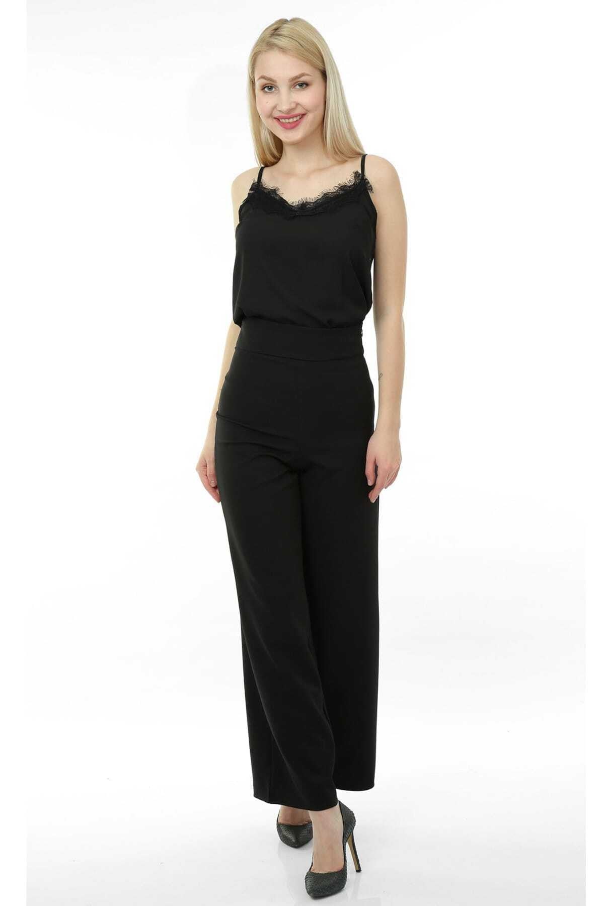 Hadley Women's Lace Spaghetti Strap Strappy Camisole - Black - product image 3