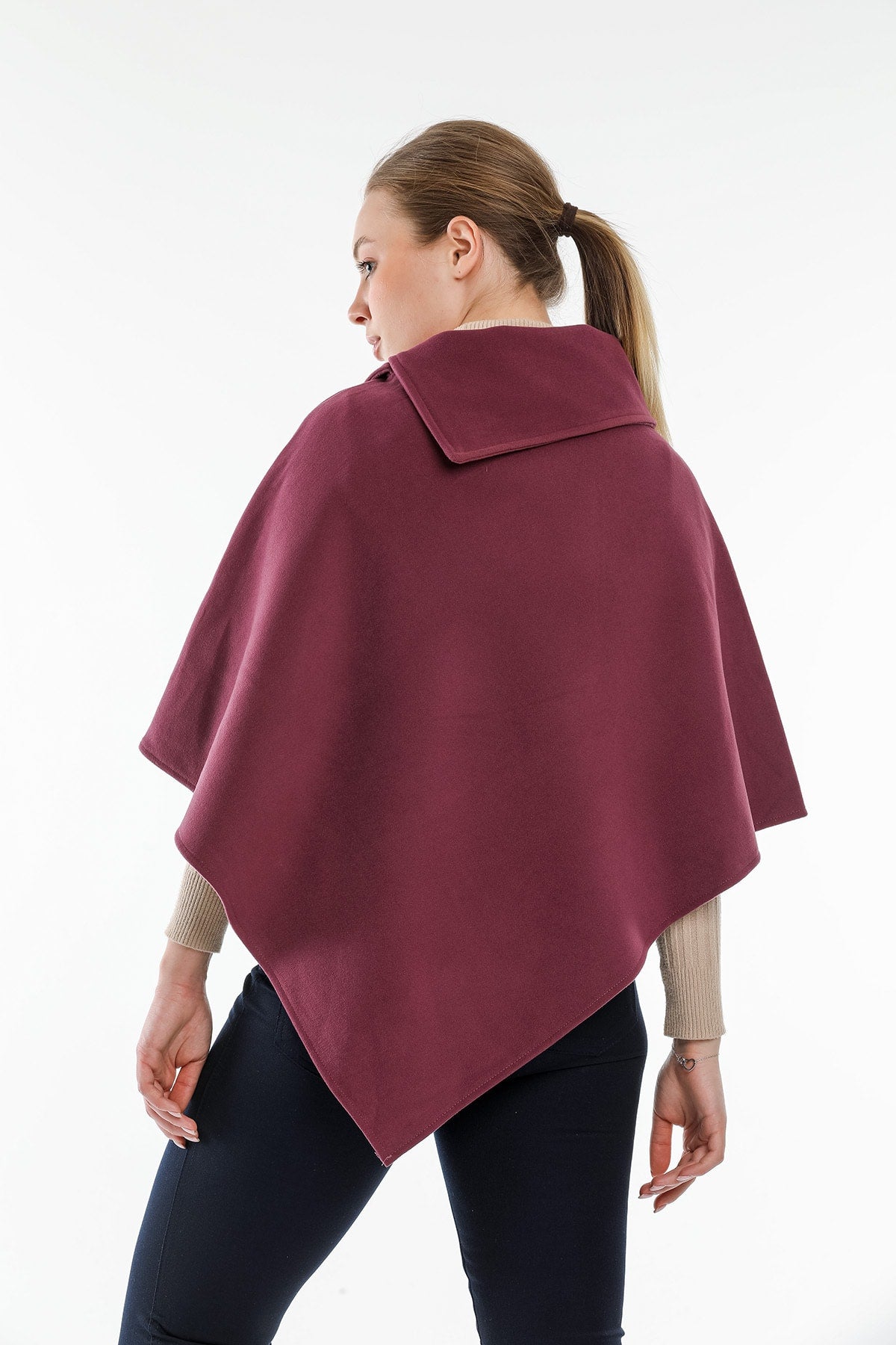 Dora Women's Poncho - Plum New - product image 5