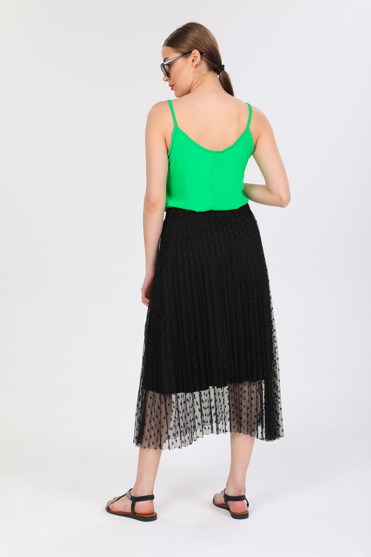 Blythe Women's Polka Dot Lace Skirt - Black Polka Dot - product image 6