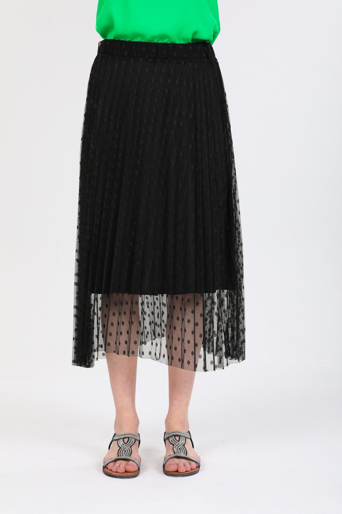 Blythe Women's Polka Dot Lace Skirt - Black Polka Dot - product image 7