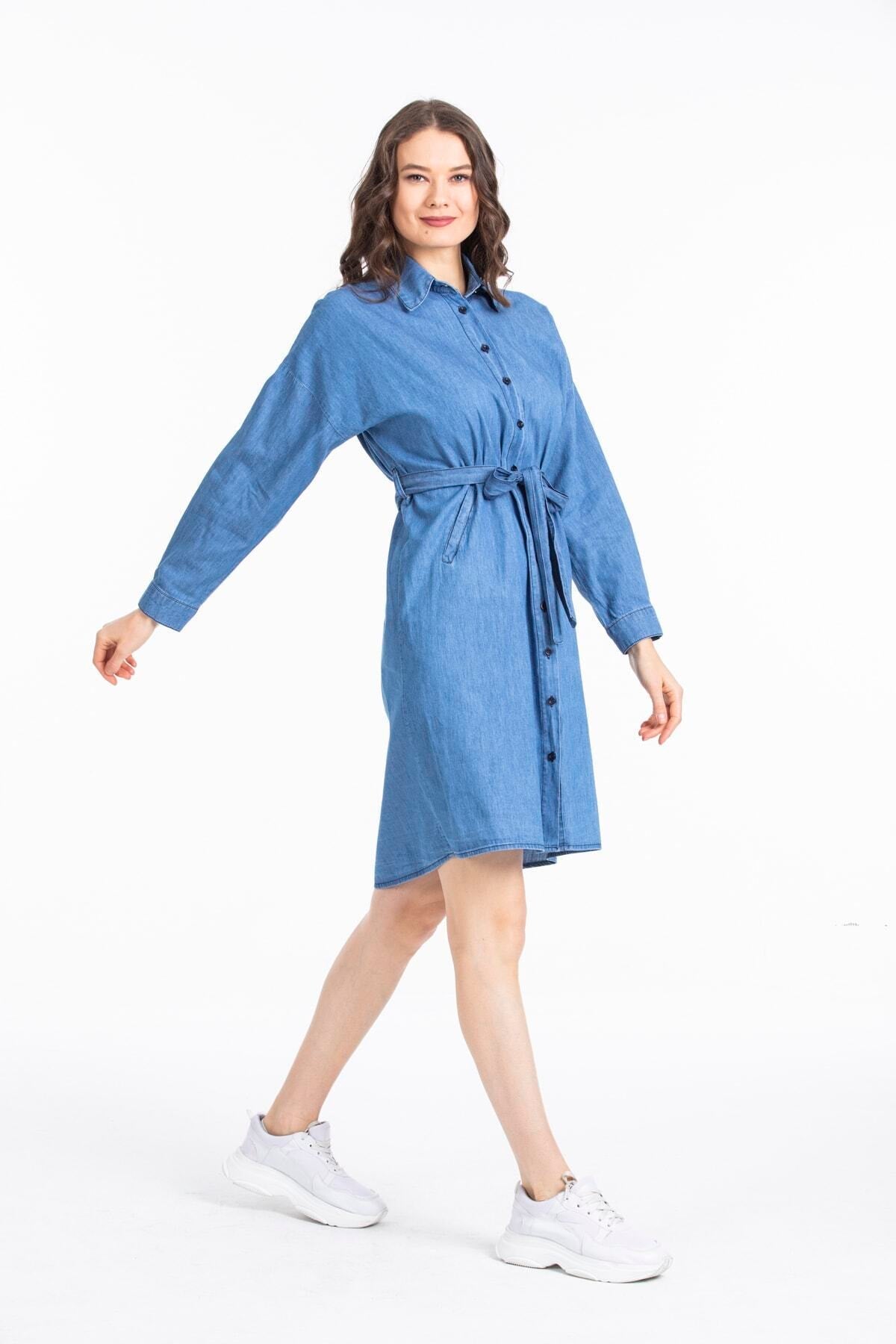 Ember Women's Denim Dress - Navy - product image 7