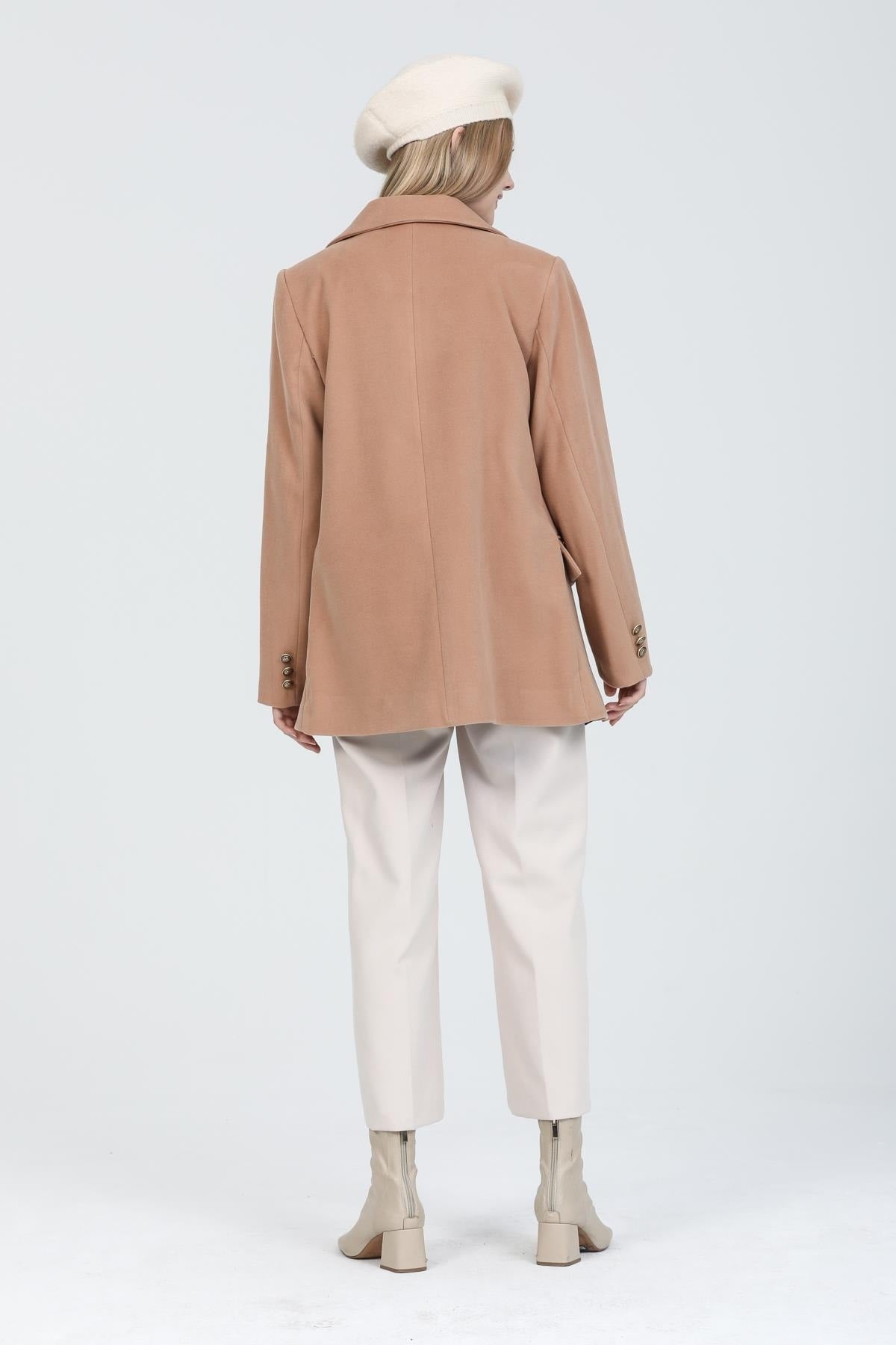 Bettina Women's Double-Breasted Jacket - Camel - product image 8