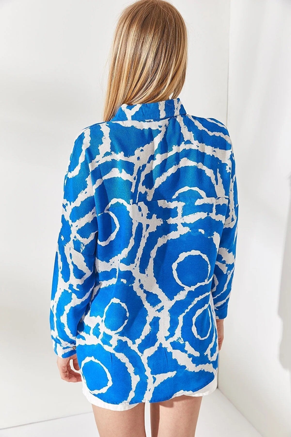 Blusa Lola Azure Dream de mezcla de lino