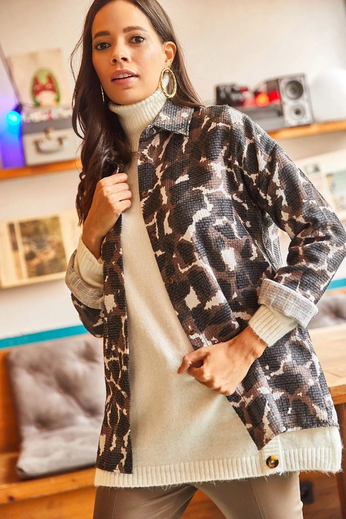 Sobrecamisa de leopardo