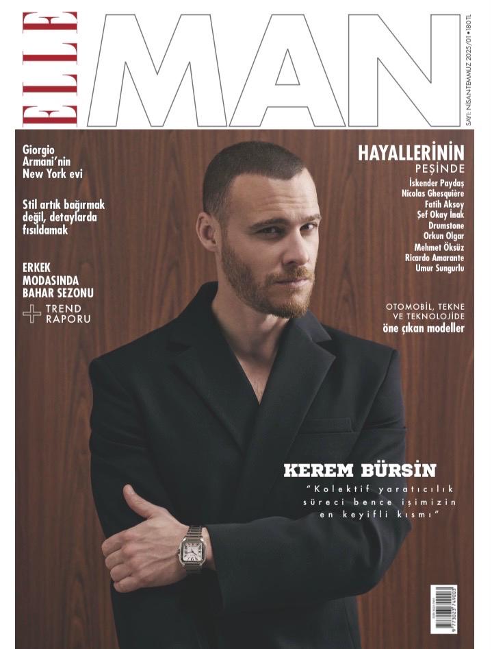 ELLE MAN 2025/01 Revista turca Kerem Bürsin/Kerem Bursin - Completamente nueva