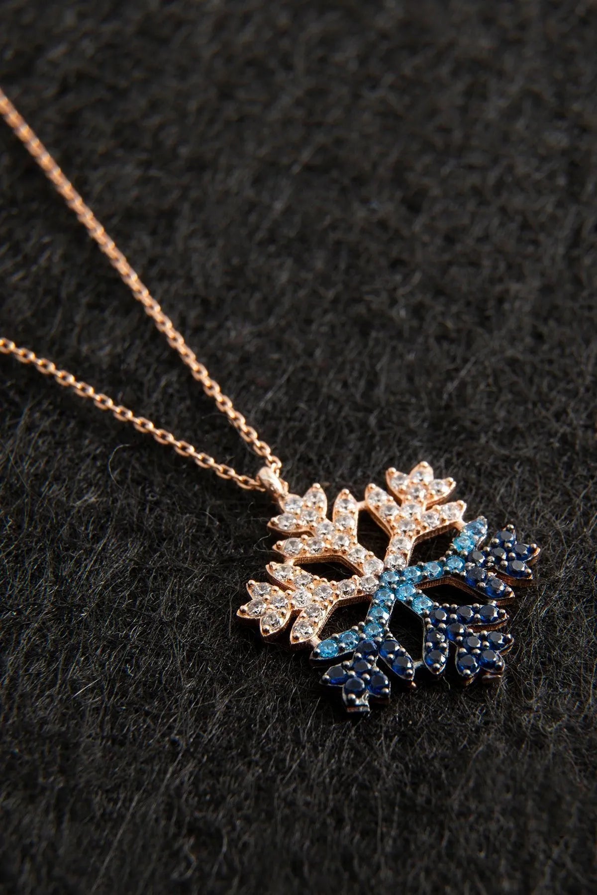 Collar de copo de nieve de plata de ley 925