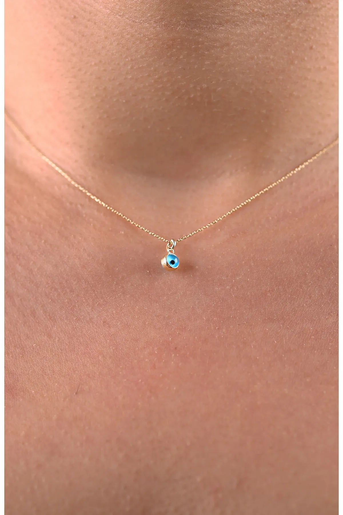 925 Sterling Silver Evil Eye Gold Necklace