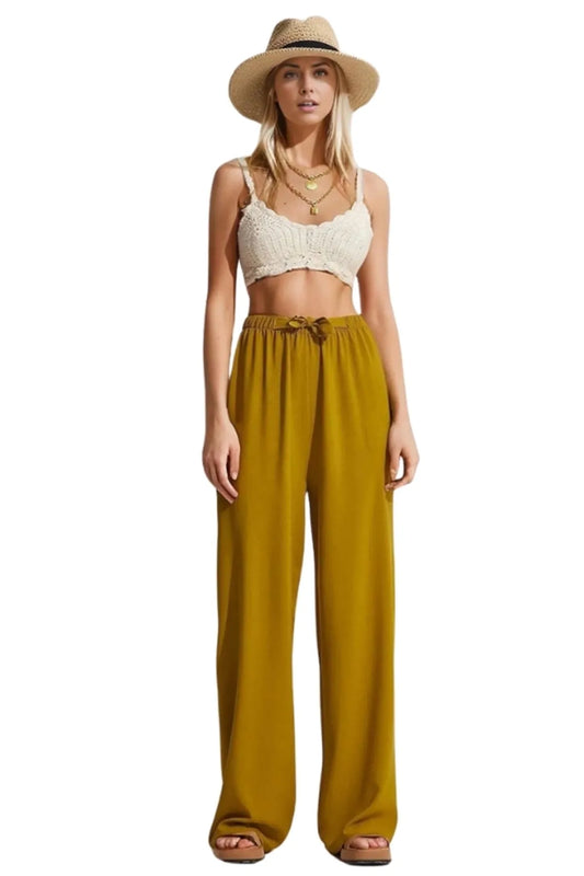 Grace Mustard Wide Leg Pants