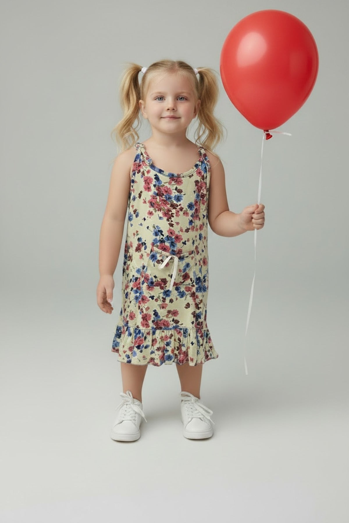 Cosette Girls' Floral Dress - Beige Floral - product image 1