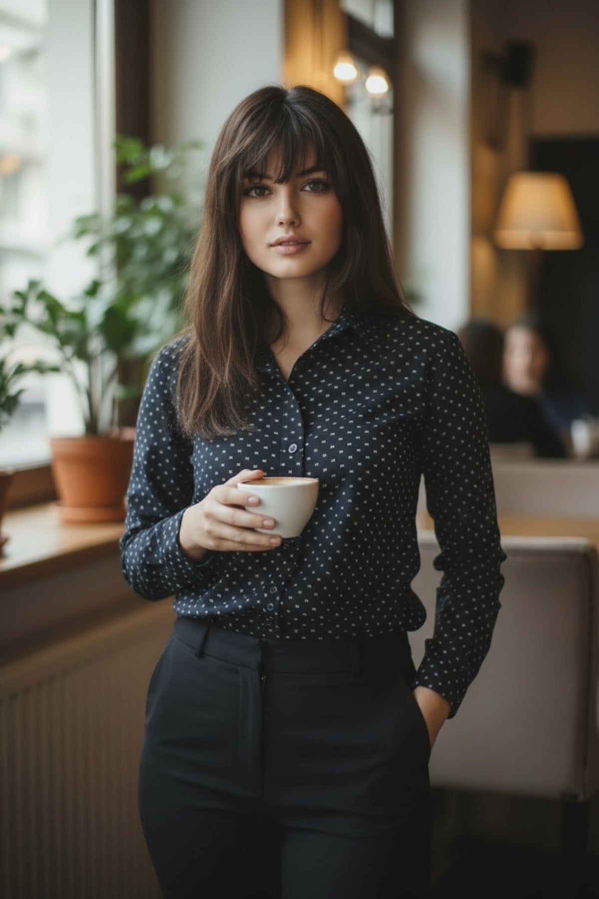 Amelie Women's Chiffon Shirt - Black - product image 2