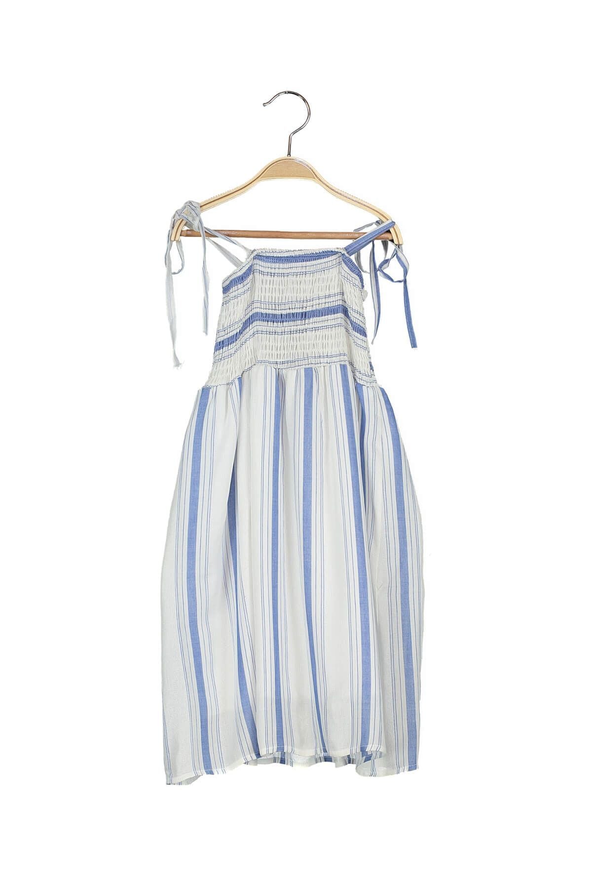 Darcy Girls' Striped Strappy Dress - Blue Stripe - product image 6