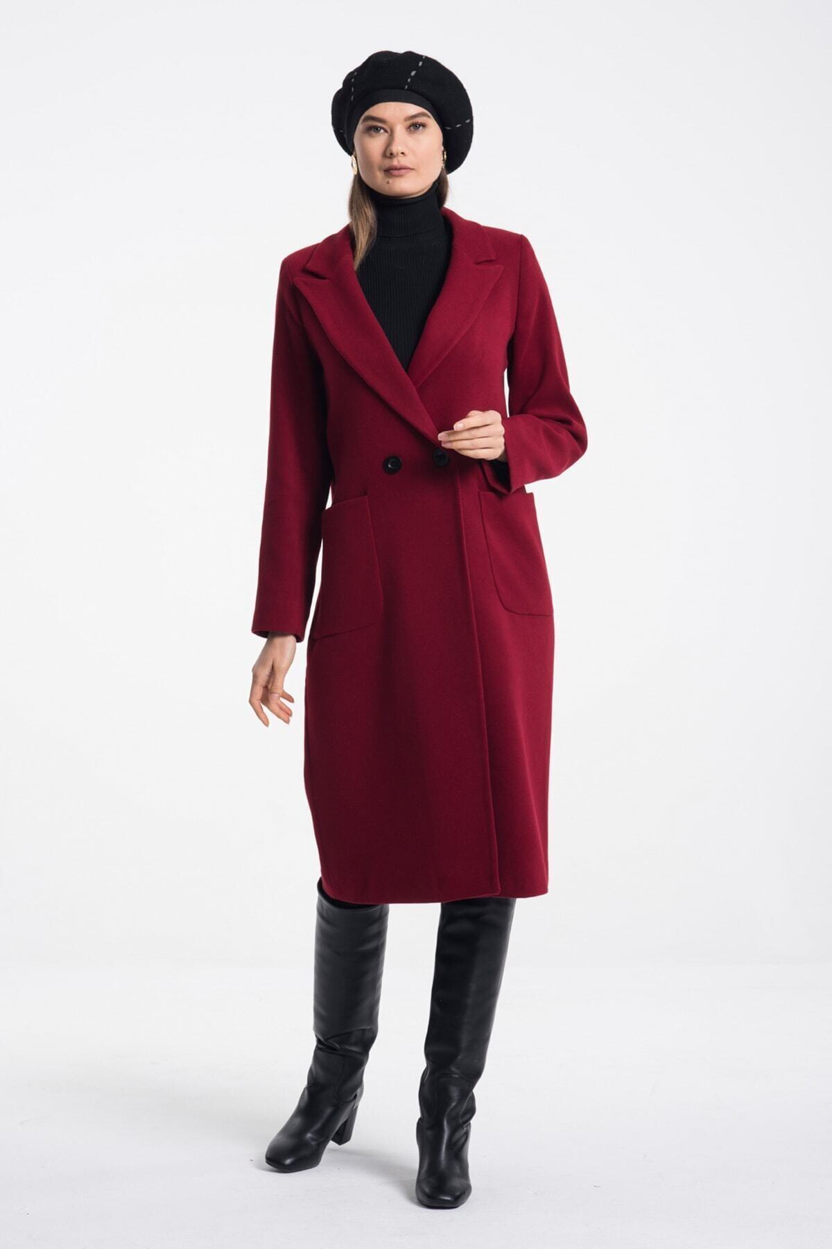 Annalise Women's Lined Coat - Burgundy - product image 6