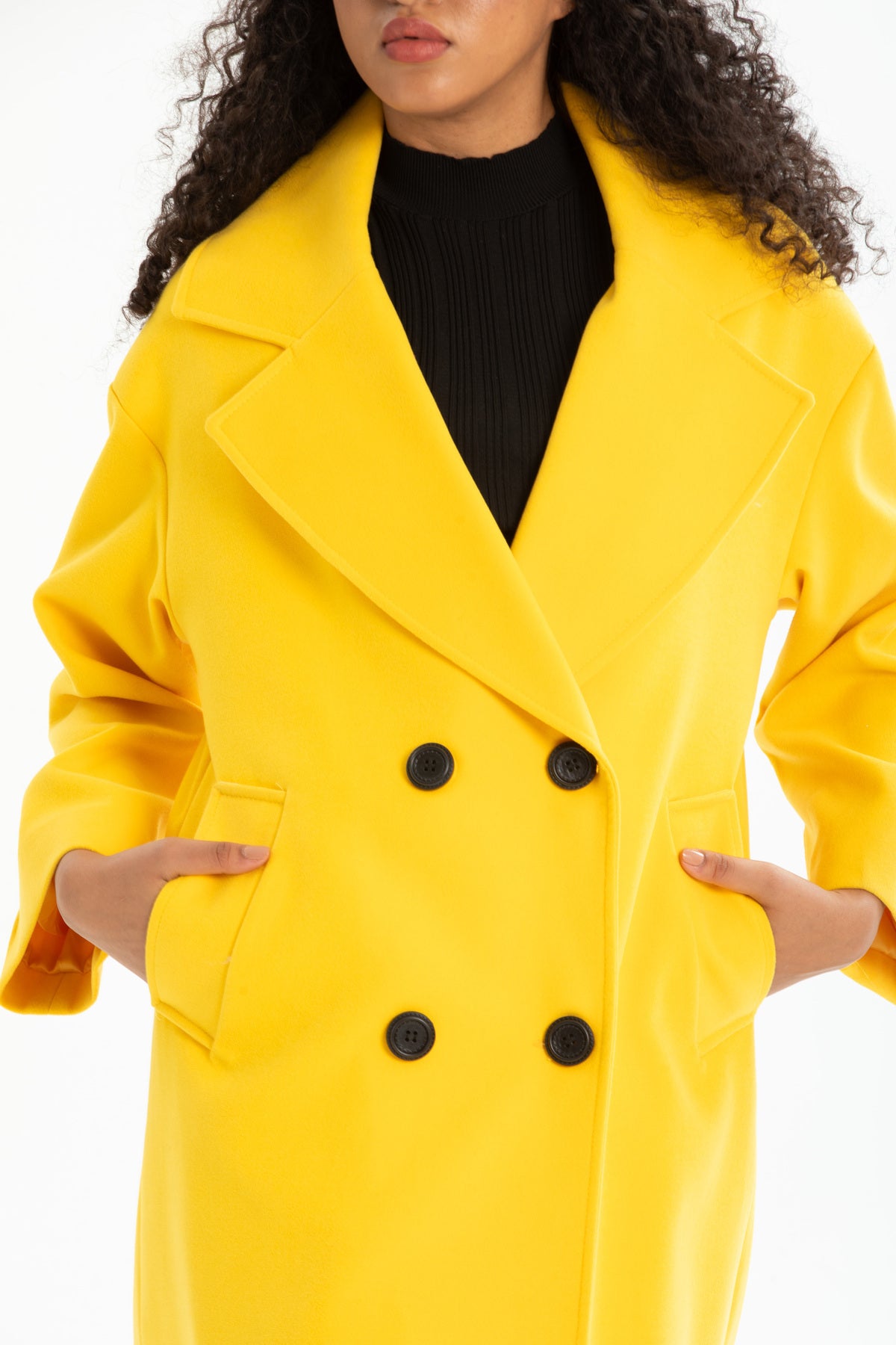 Aurelia Women's Oversized Coat - Yellow - product image 8