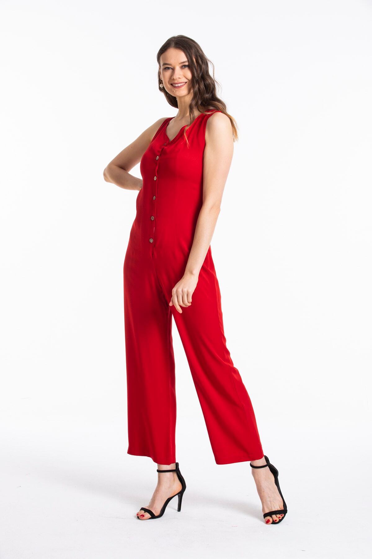 Estelle Women's Jumpsuit - Red - product image 8