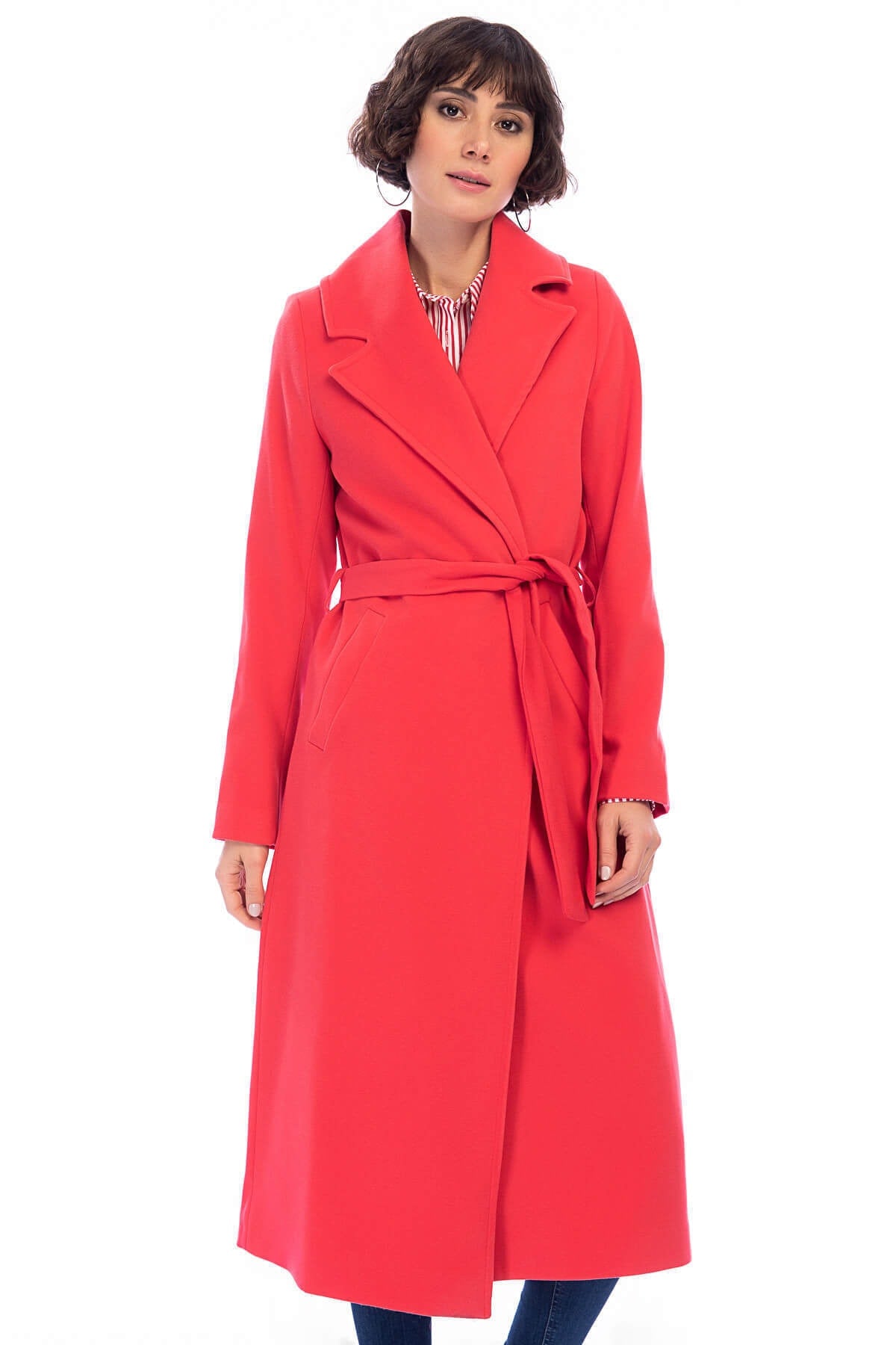 Faye Women's Coat - Coral Red - product image 1