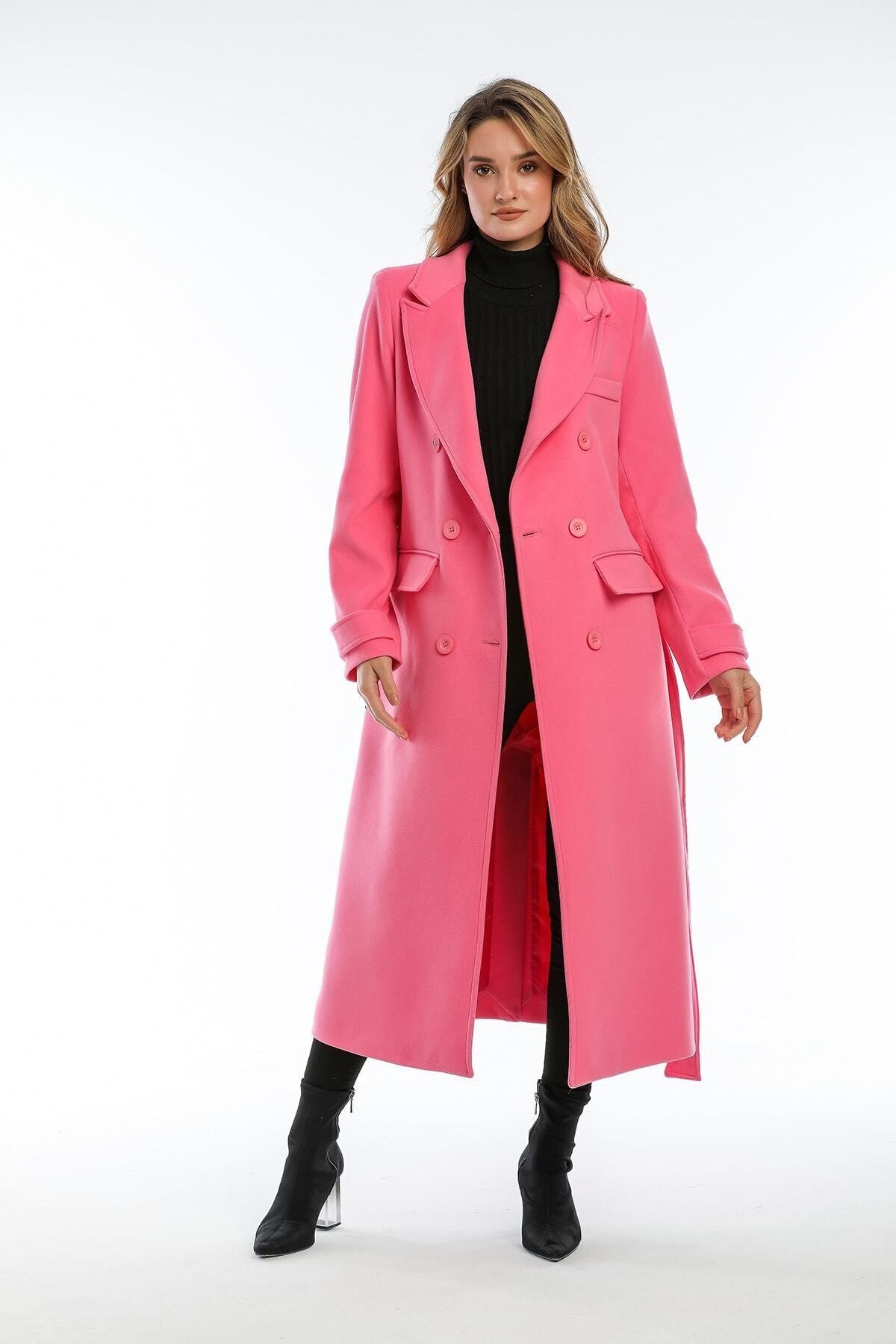 Belinda Women's Button Front Lined Coat - Candy Pink - product image 4