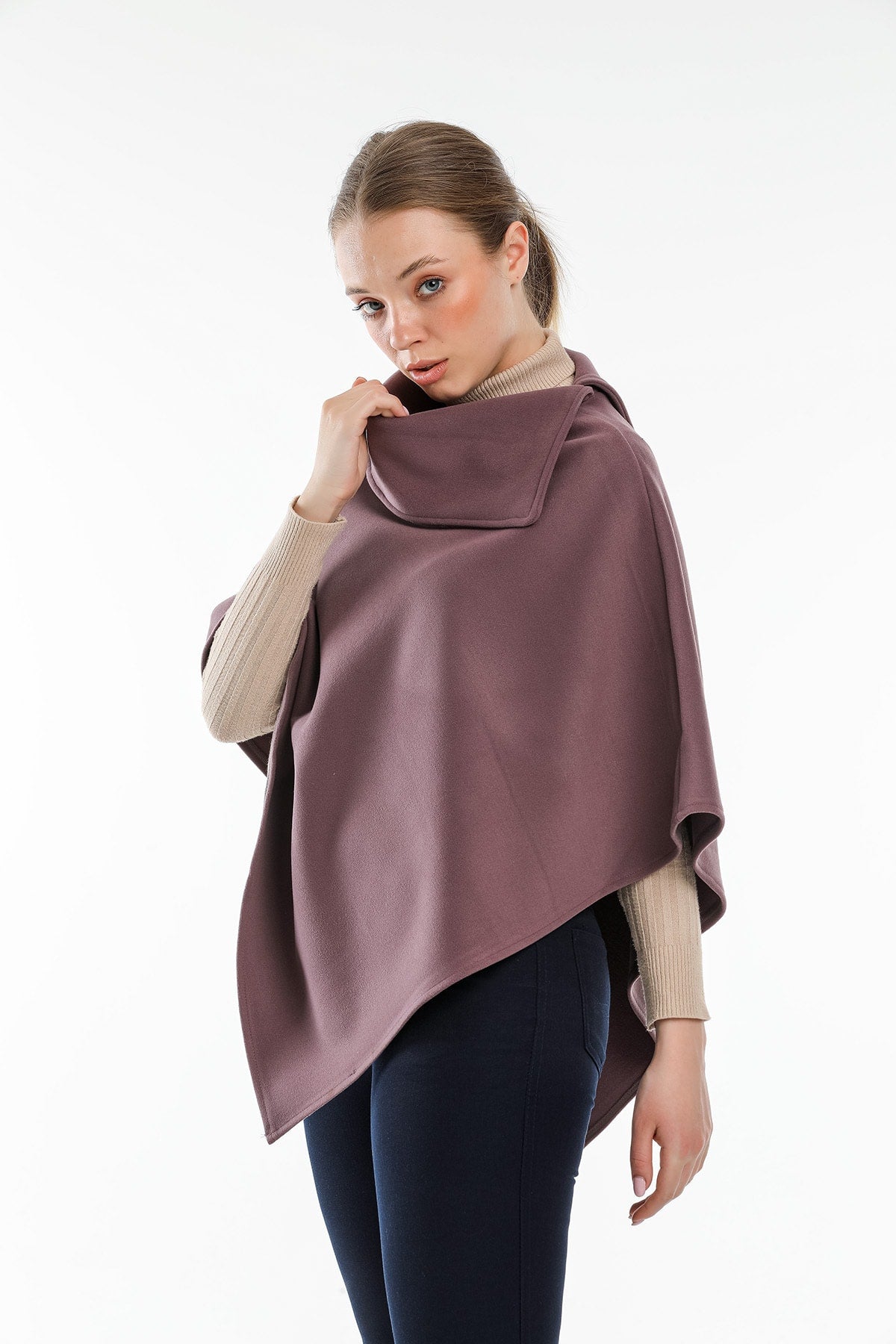 Dora Women's Poncho - Light Plum - product image 1