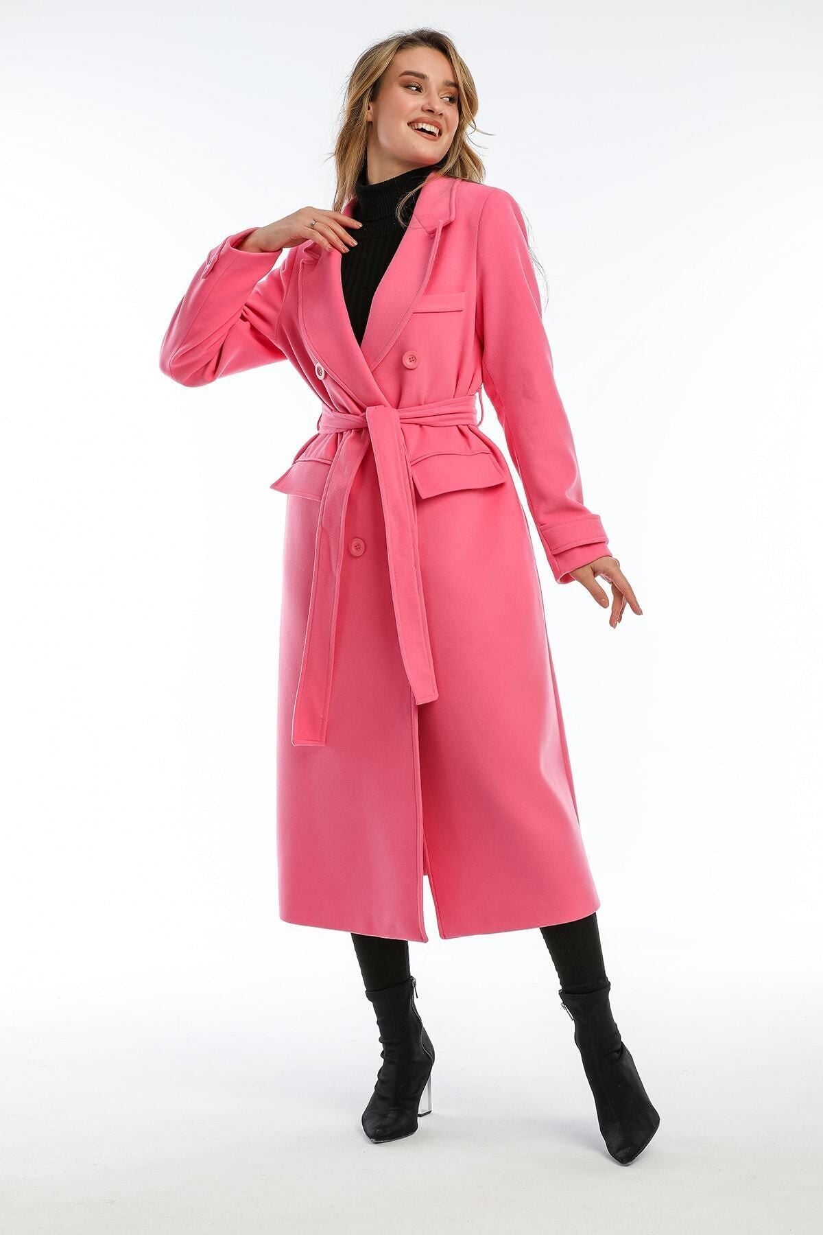 Belinda Women's Button Front Lined Coat - Candy Pink - product image 1