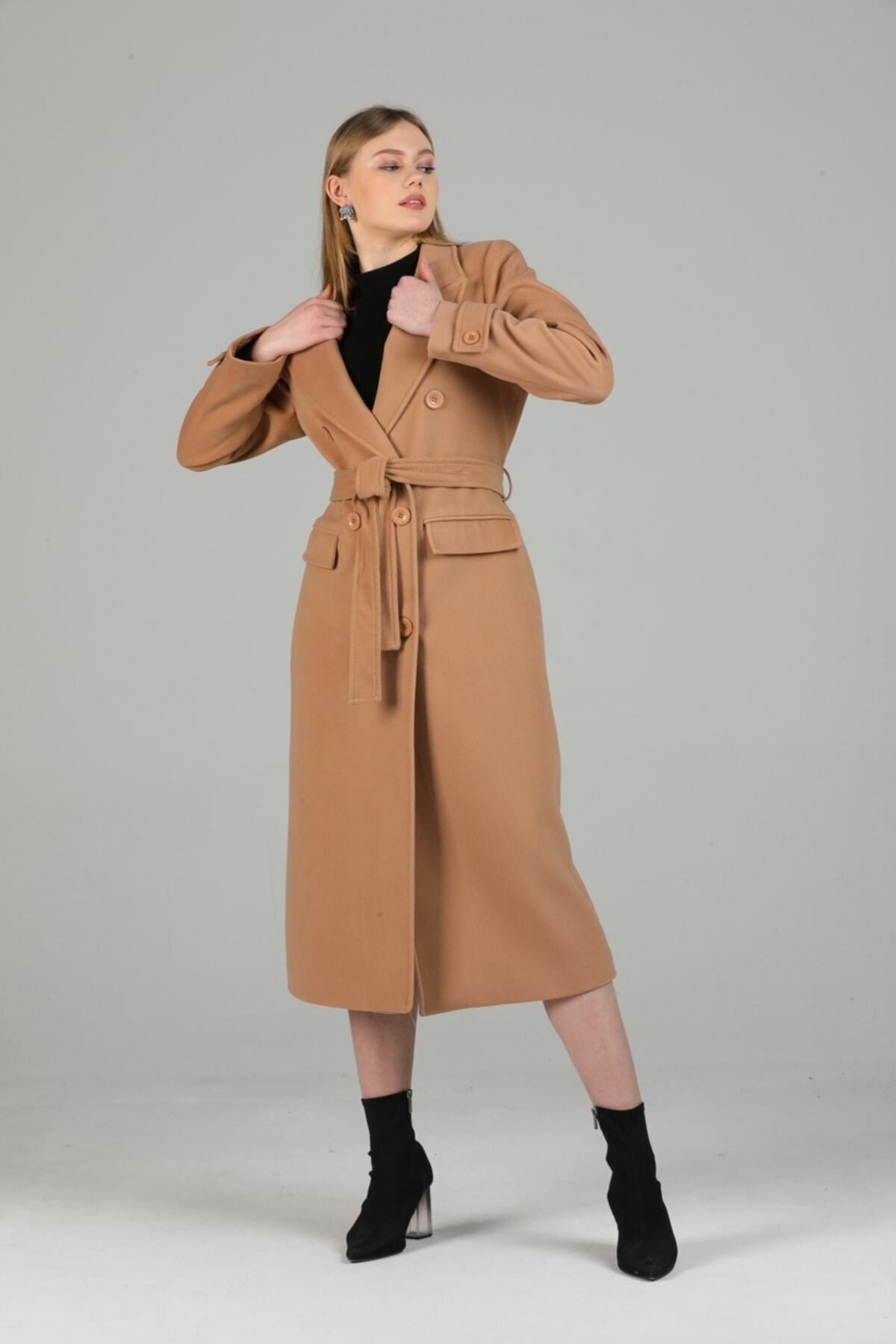 Belinda Women's Button Front Lined Coat - Camel - product image 3