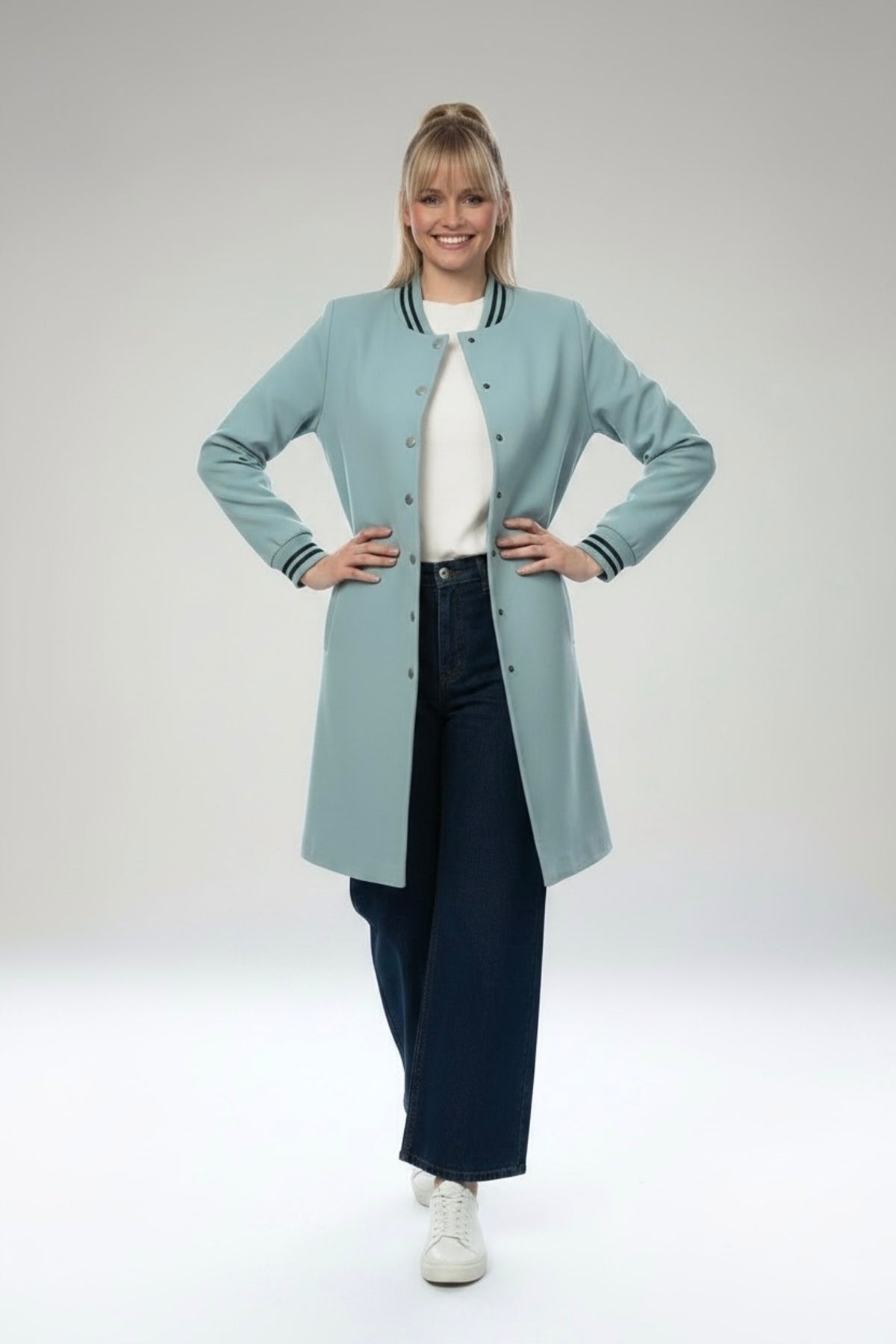 Jolene Women's Lined Coat - Baby Blue - product image 2