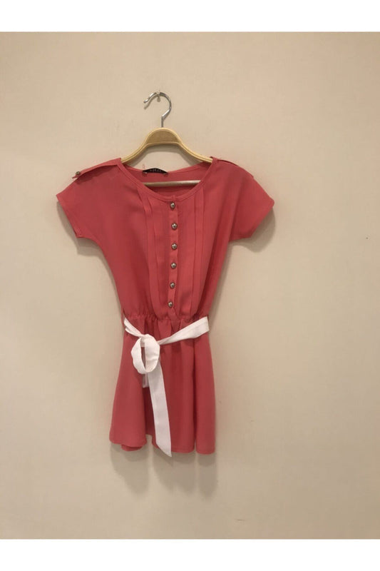 Deanna Girls' Floral Dress - Light Coral Red - product image 1
