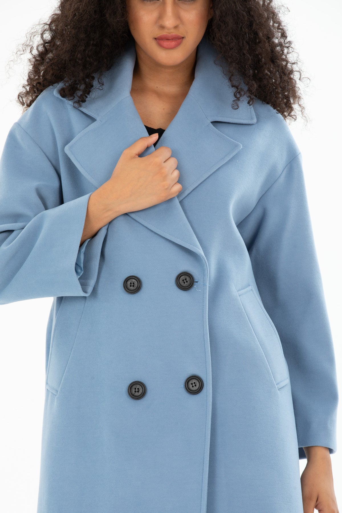 Aurelia Women's Oversized Coat - Indigo Blue - product image 5