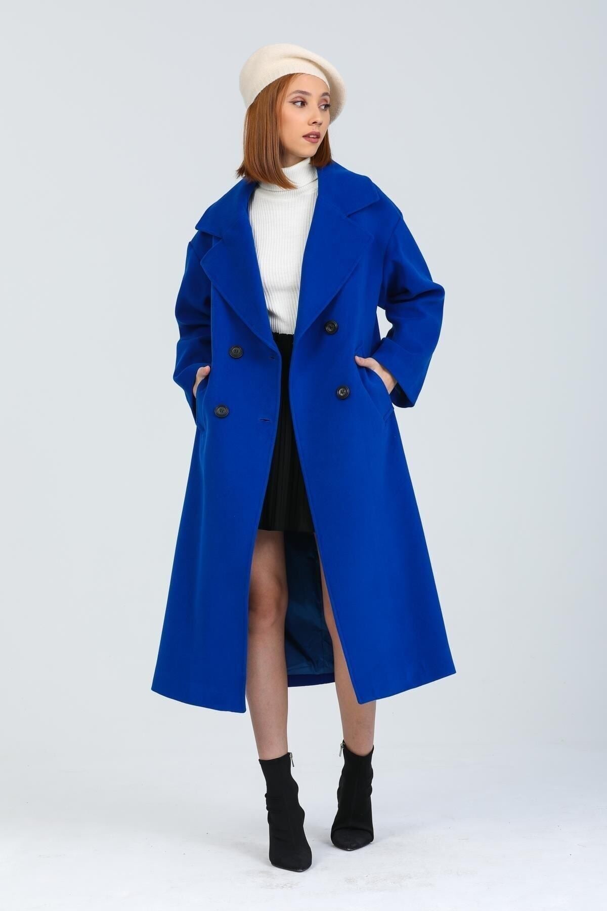 Aurelia Women's Oversized Coat - Royal Blue - product image 6