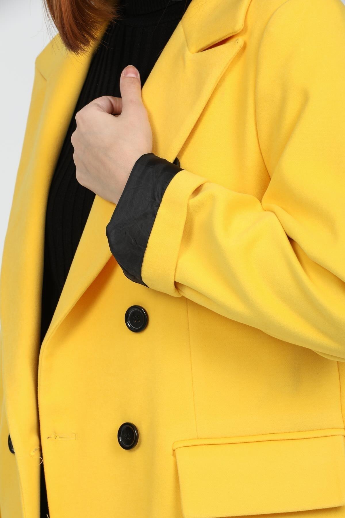 Andie Women's Button Front Coat - Yellow - product image 6