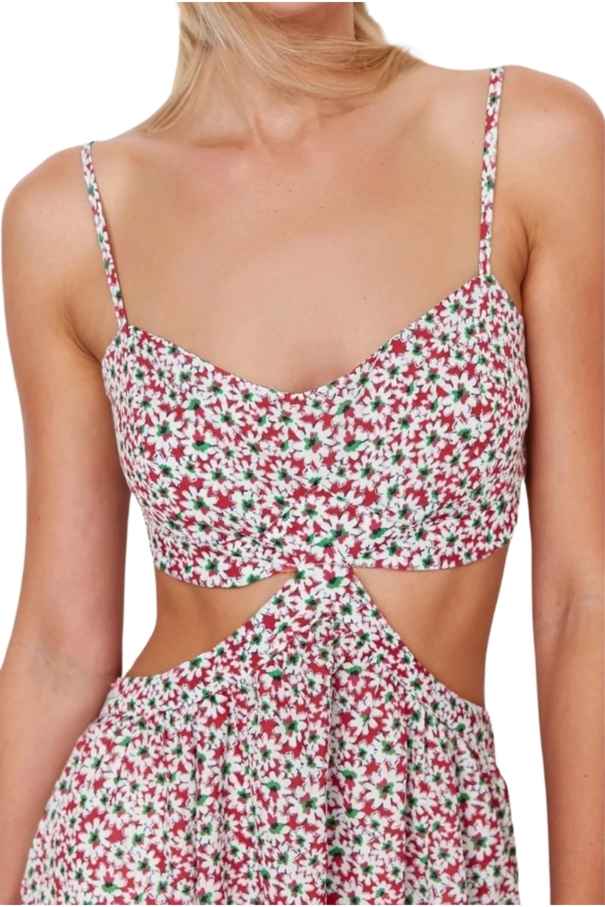 Millie Women's Strappy Party Dress - Daisy Print