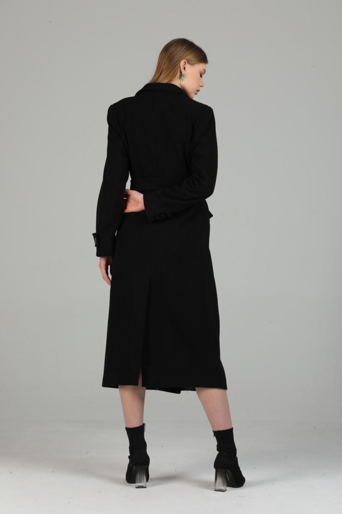 Belinda Women's Button Front Lined Coat - Black - product image 4