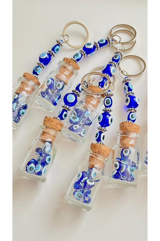 Sally Bottle Evil Eye Keychain - Blue