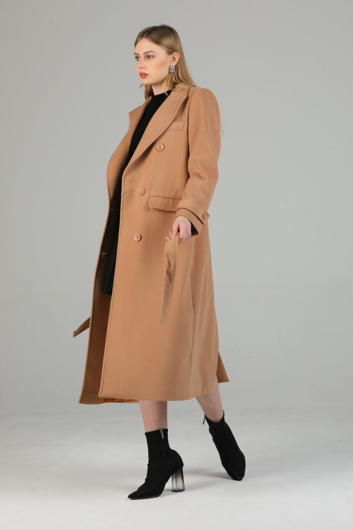 Belinda Women's Button Front Lined Coat - Camel - product image 5