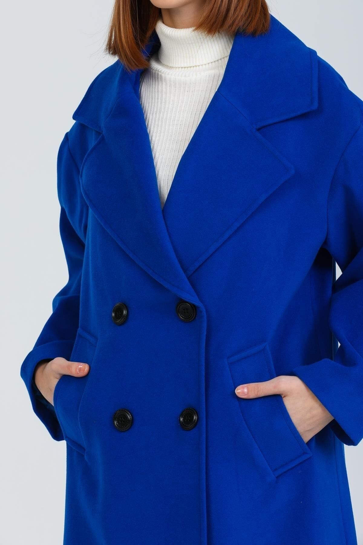 Aurelia Women's Oversized Coat - Royal Blue - product image 5