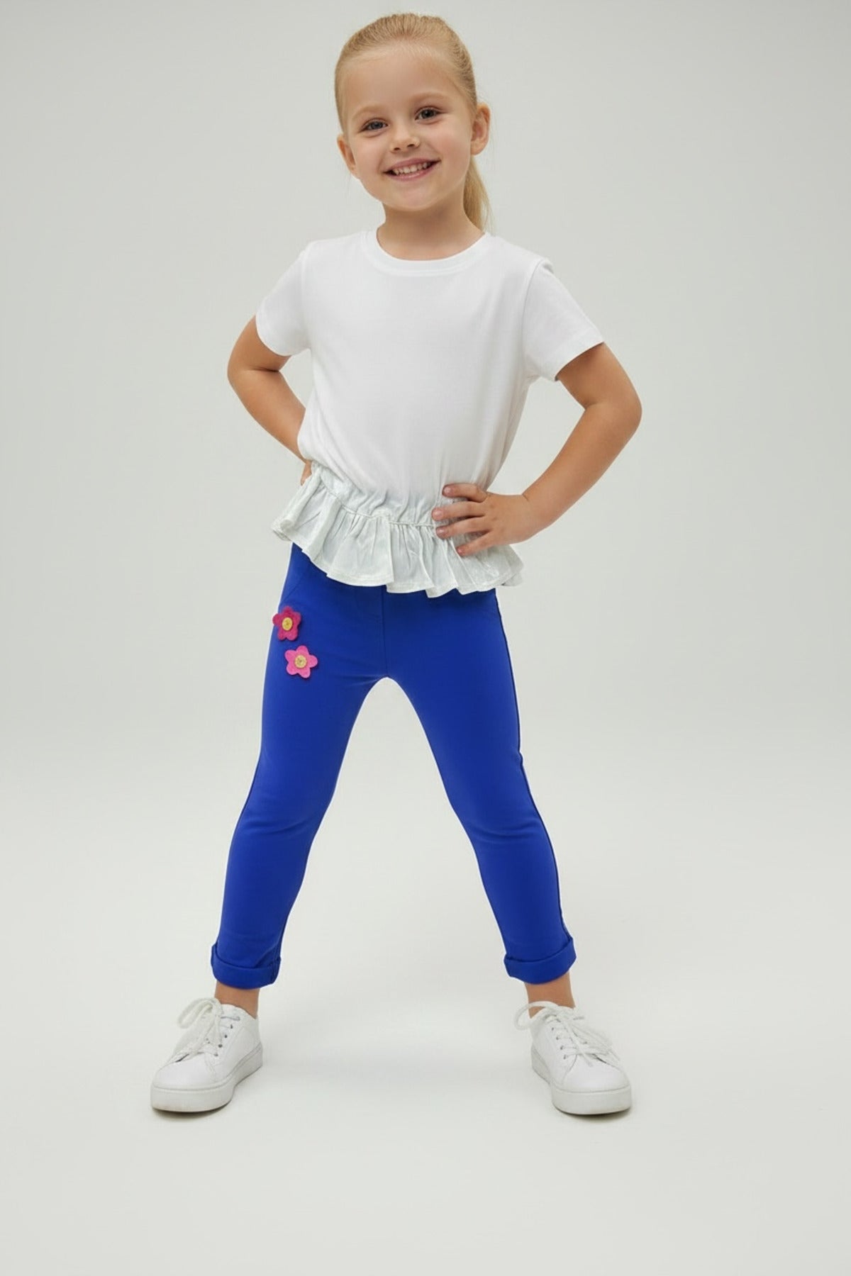 Alaina Girls' Leggings - Royal Blue - product image 2