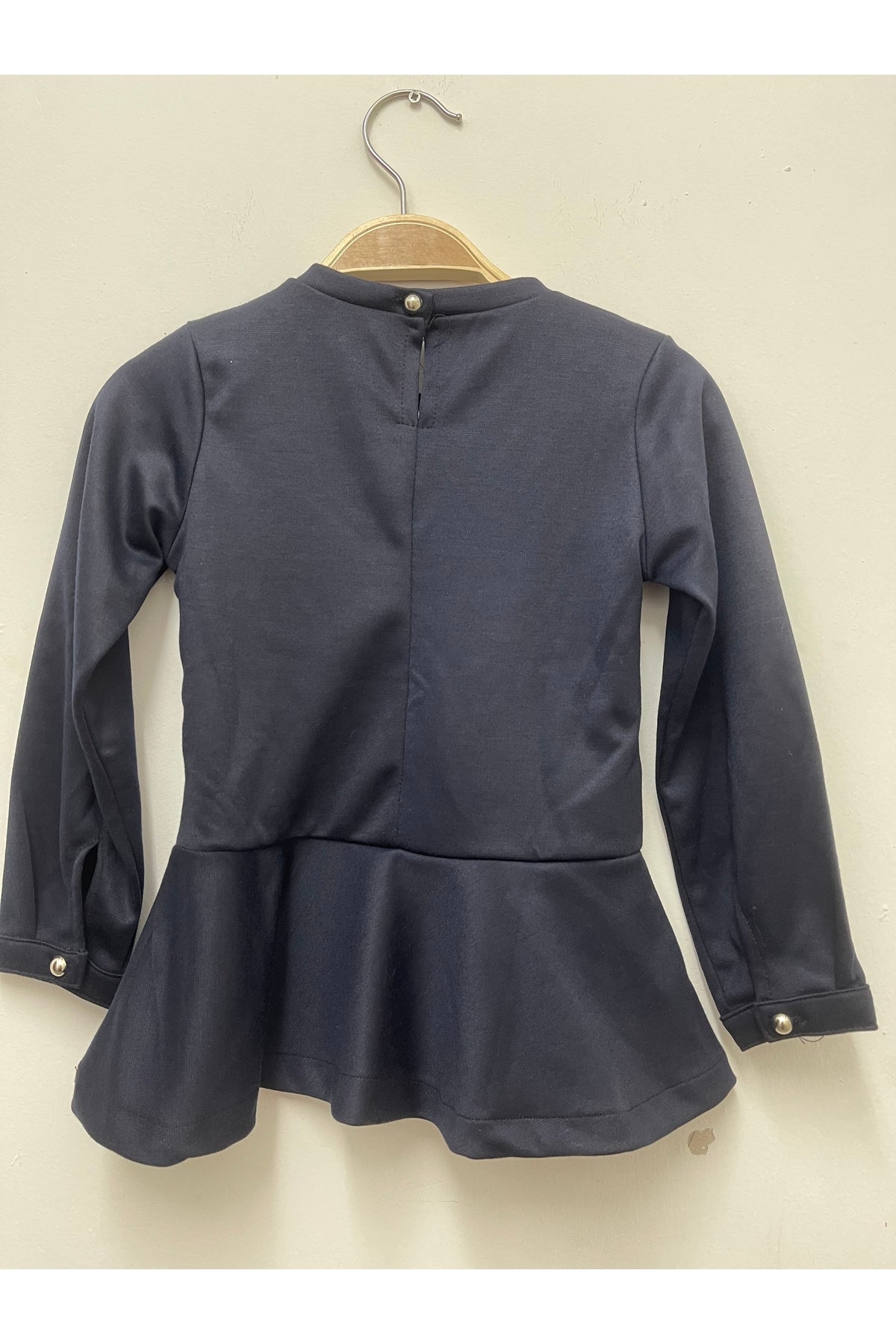 Astrid Girls' Ruffle Blouse - Navy - product image 2