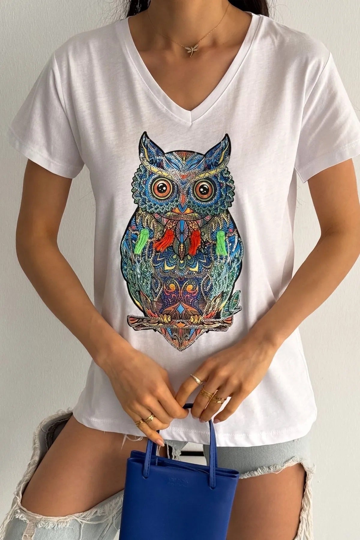 Camiseta de algodón Tilda Black Bear con diseño floral