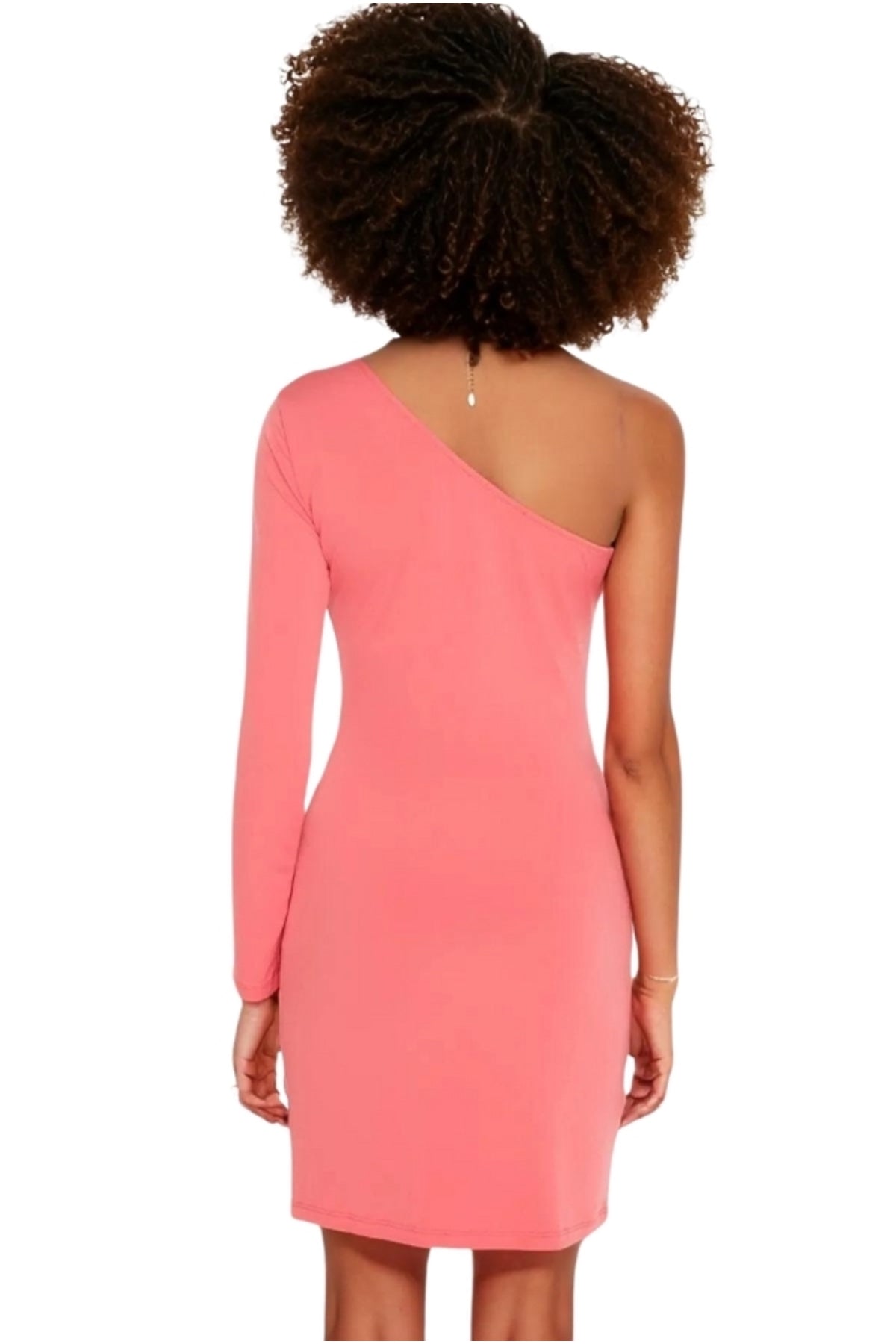 Natalie Women's One-Shoulder Knit Dress - Pink