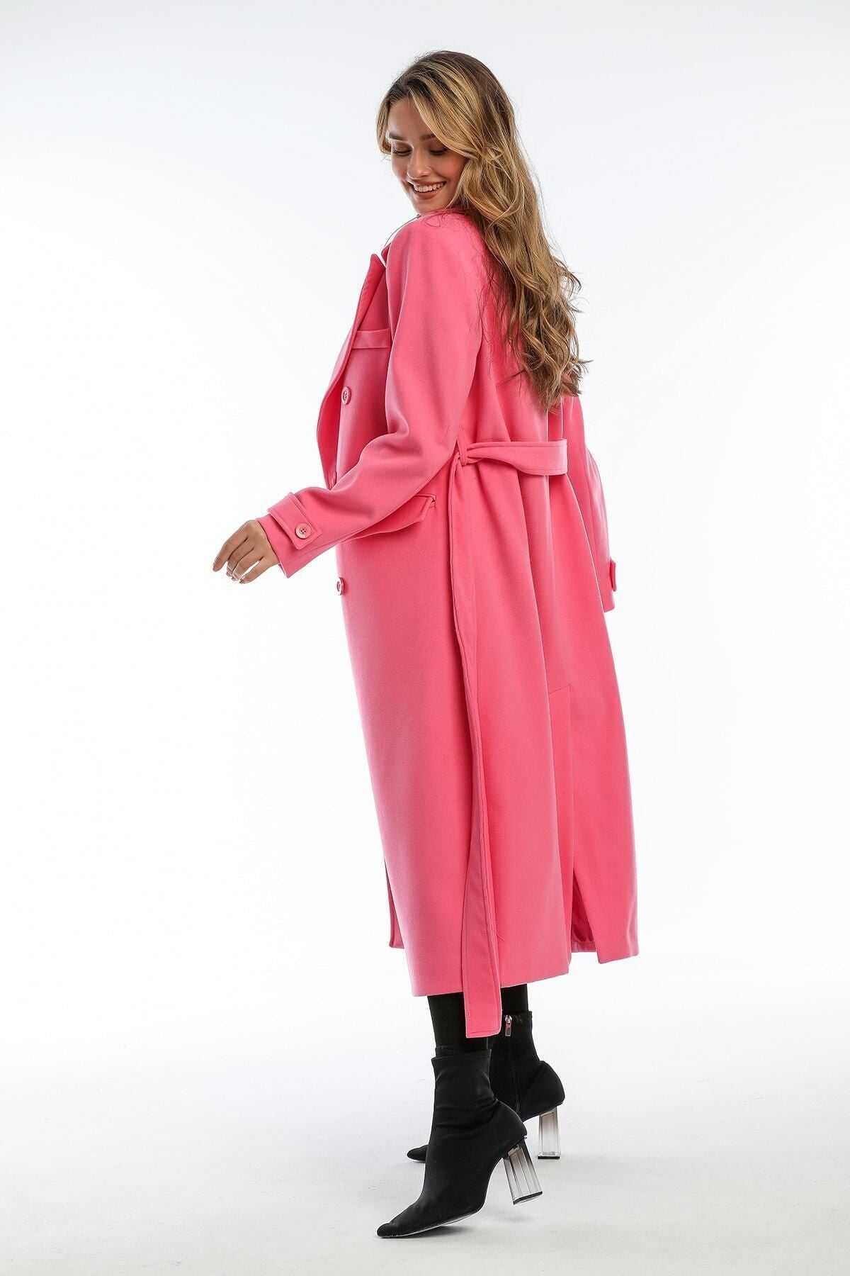 Belinda Women's Button Front Lined Coat - Candy Pink - product image 6