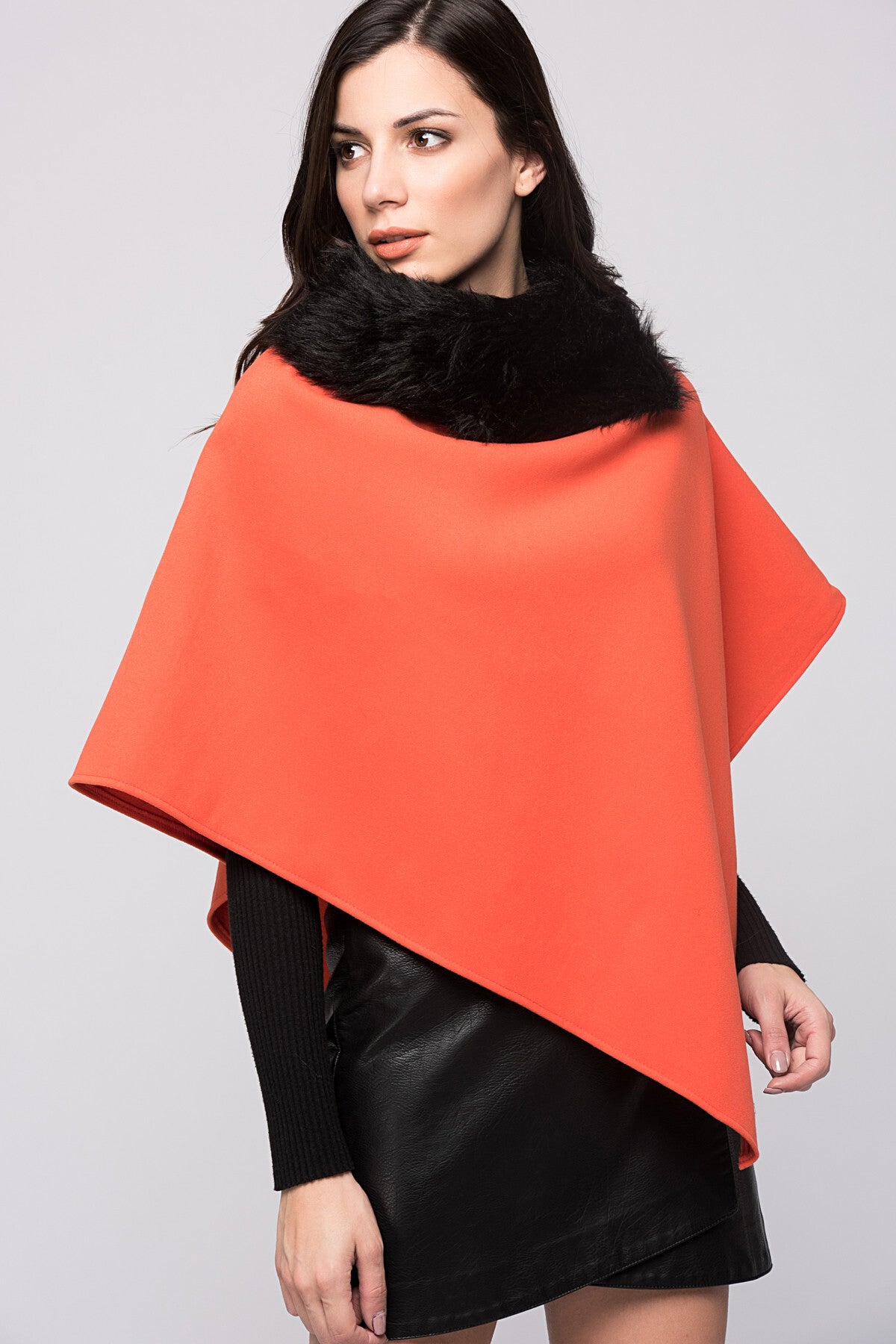 Ana Women's Poncho - Orange - product image 1
