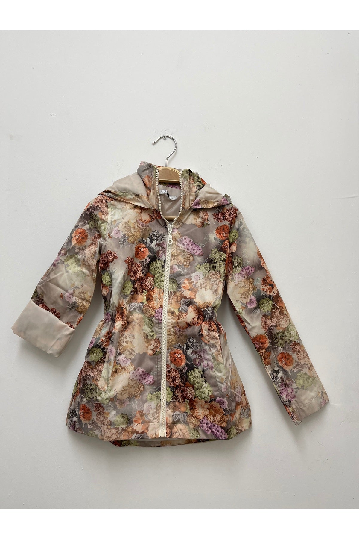 Aria Girls' Floral Rain Jacket - Brown Floral - product image 4