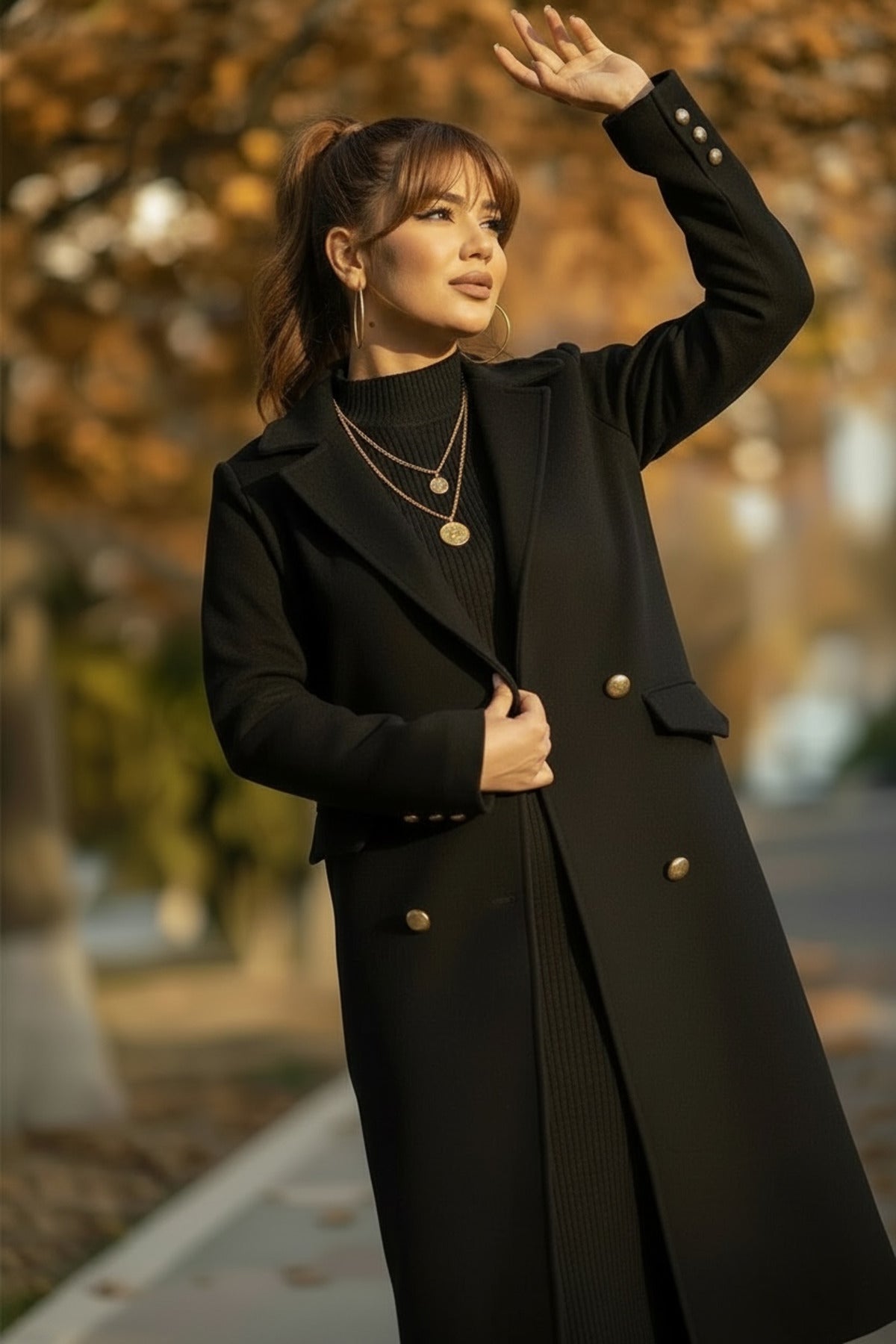Ariadne Women's Lined Coat - Black - product image 1