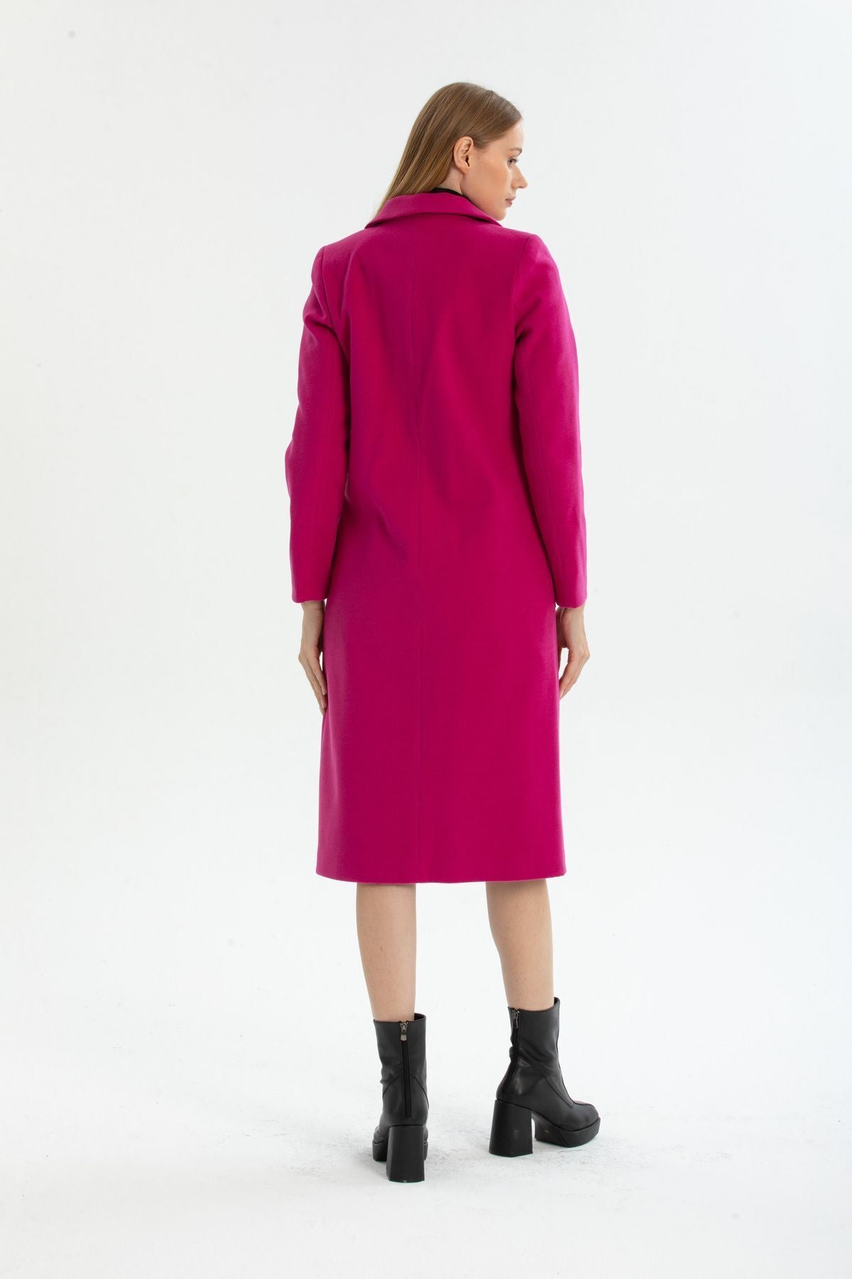 Annalise Women's Button Front Lined Coat - Fuchsia - product image 8