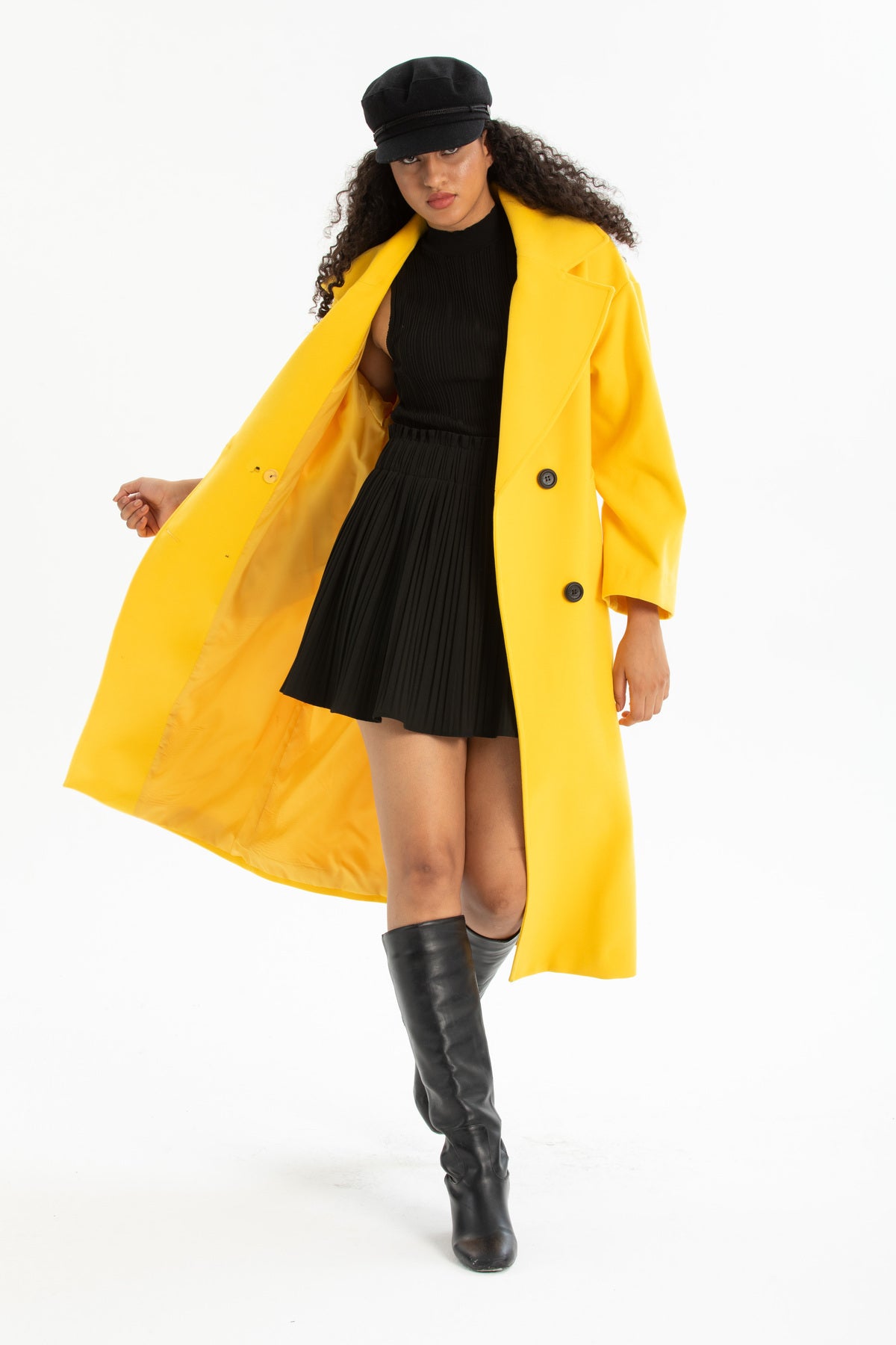 Aurelia Women's Oversized Coat - Yellow - product image 3