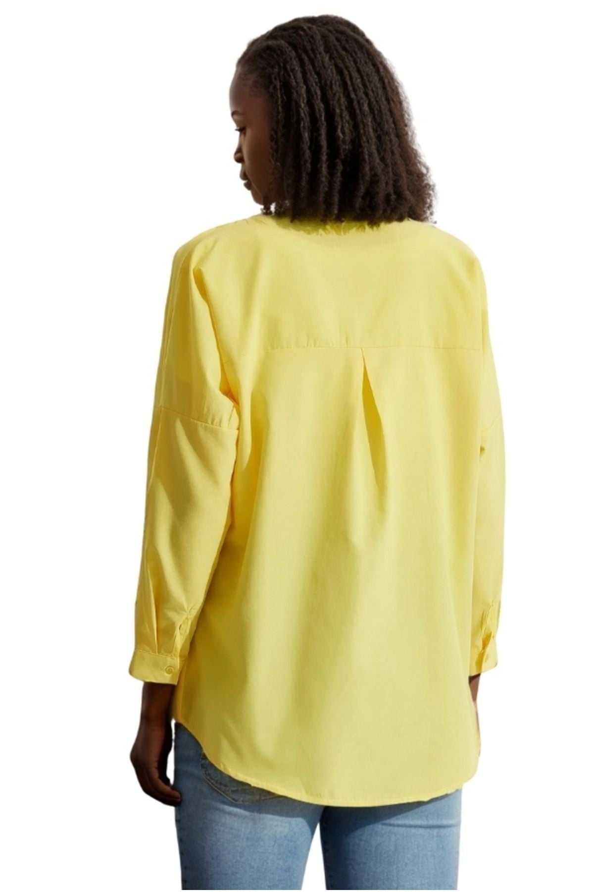 Melissa Women's Oversized Longline Shirt - Yellow